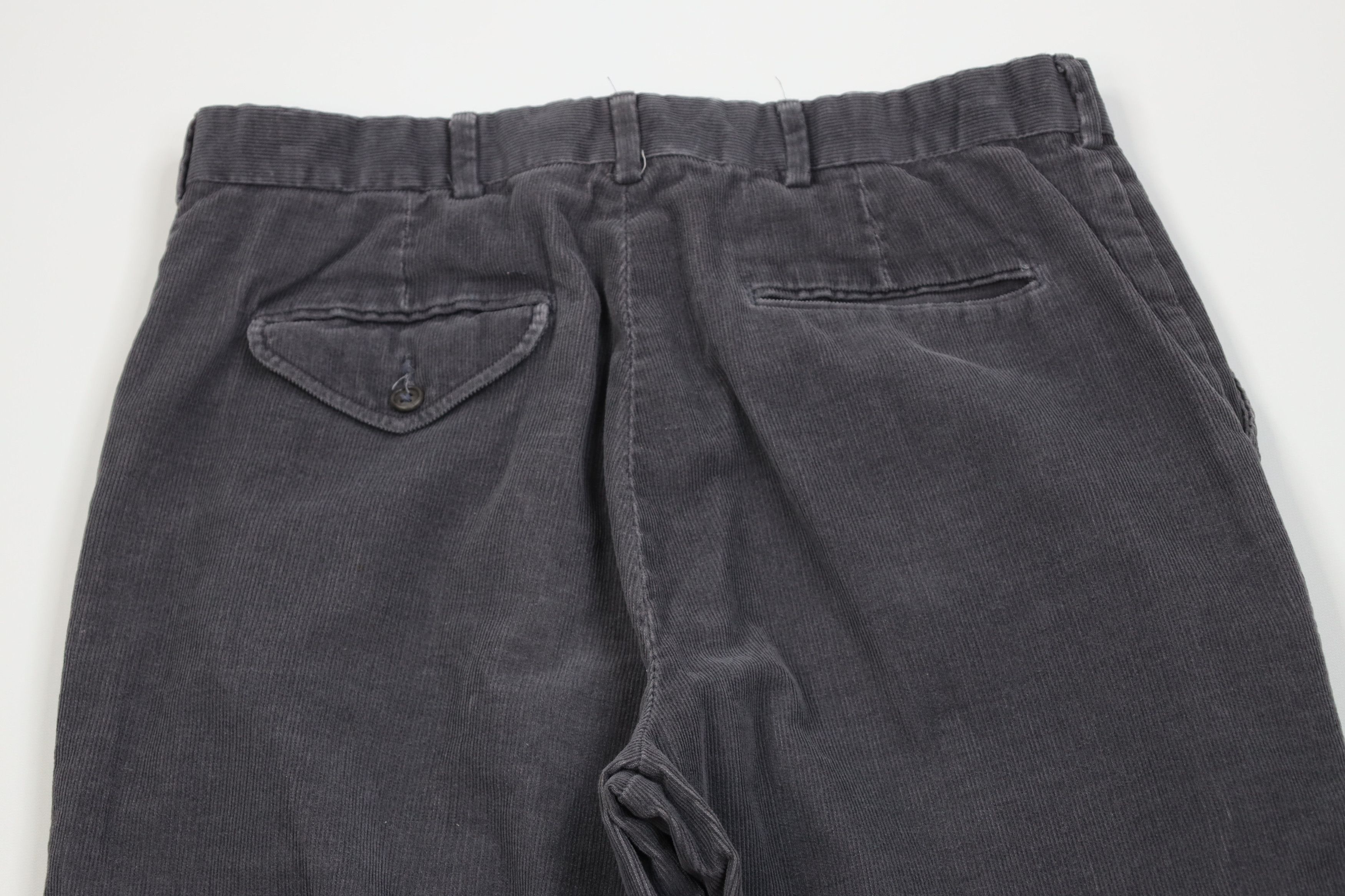 Lands' End Vintage 80s Lands End Wide Leg Corduroy Pants Gray USA Size US 32 / EU 48 - 11 Thumbnail