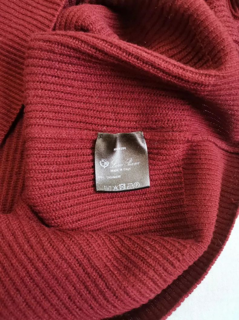 Loro Piana Loro Piana Burgundy Cashmere Sweater- Size US M / EU 48-50 / 2 - 4 Thumbnail