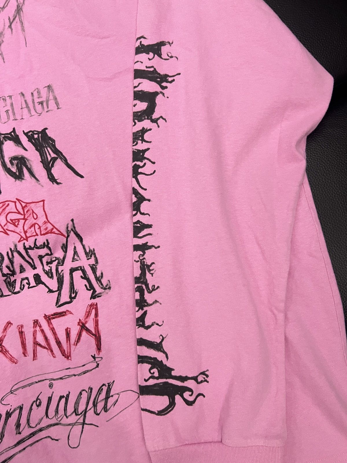 Balenciaga Balenciaga SS24 Lunar New Year Sanskrit Graffiti Long Sleeve Size US XL / EU 56 / 4 - 12 Thumbnail