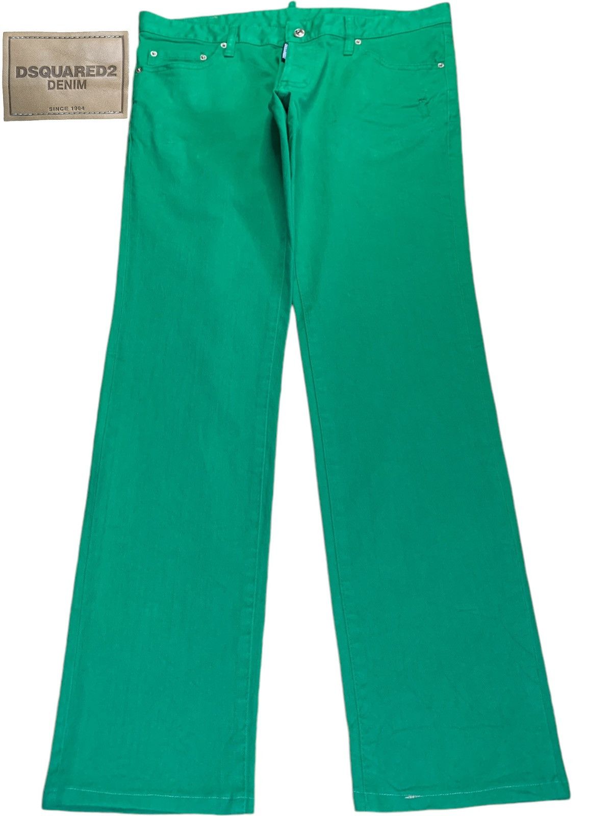 Dsquared2 Vintage Italy Dsquared Slim Fit Green Jeans Size US 36 / EU 52 - 1 Thumbnail