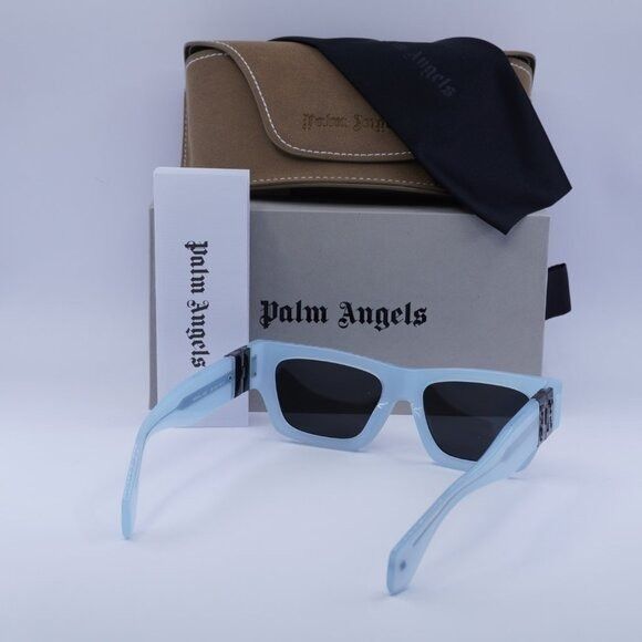 Palm Angels Palm Angels PERI10J MAGNOLIA 4007 Sunglasses Blue Rectangle Size ONE SIZE - 9 Thumbnail