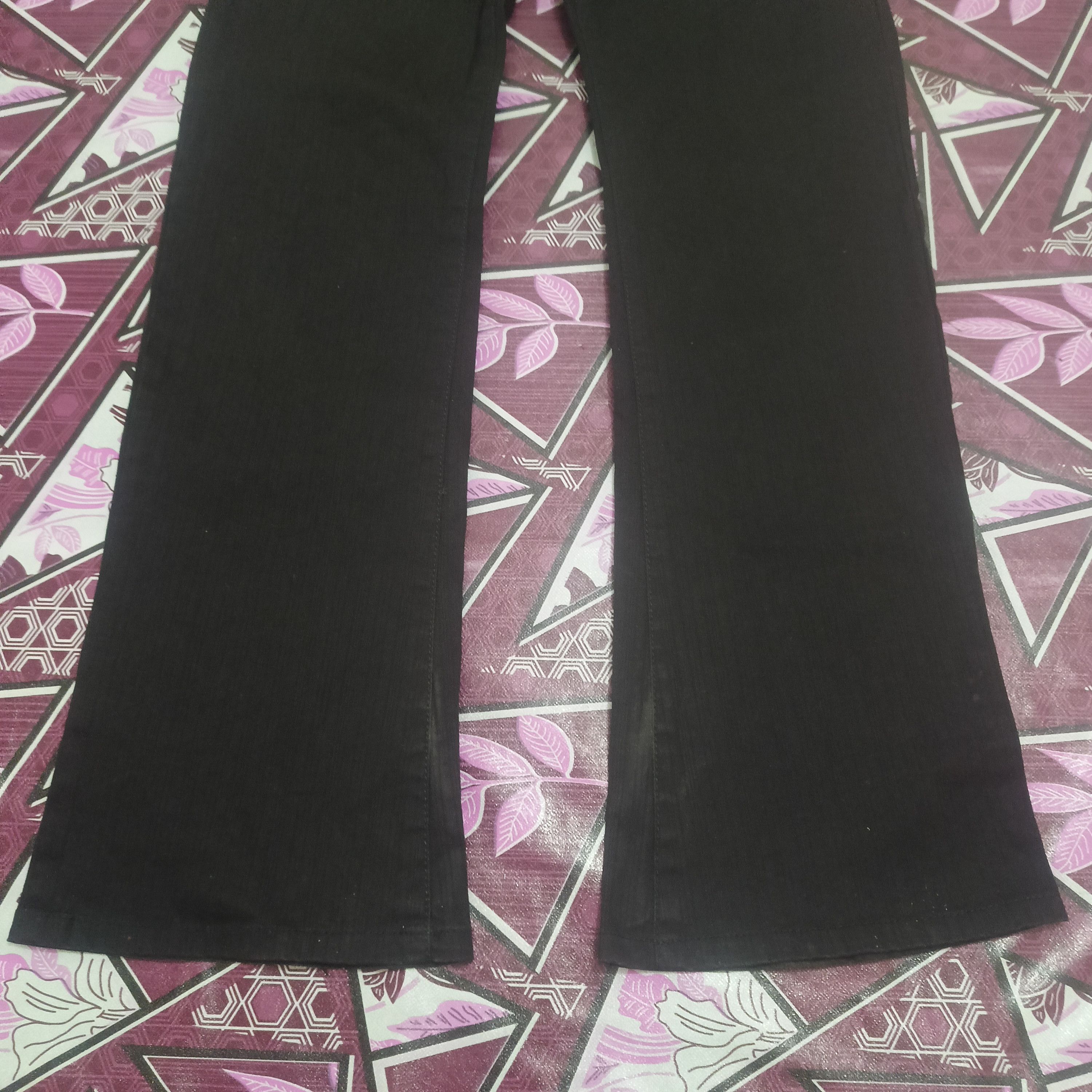 Japanese Brand Buona Giornata Bootcut Black Pants stripe Size US 30 / EU 46 - 2 Thumbnail