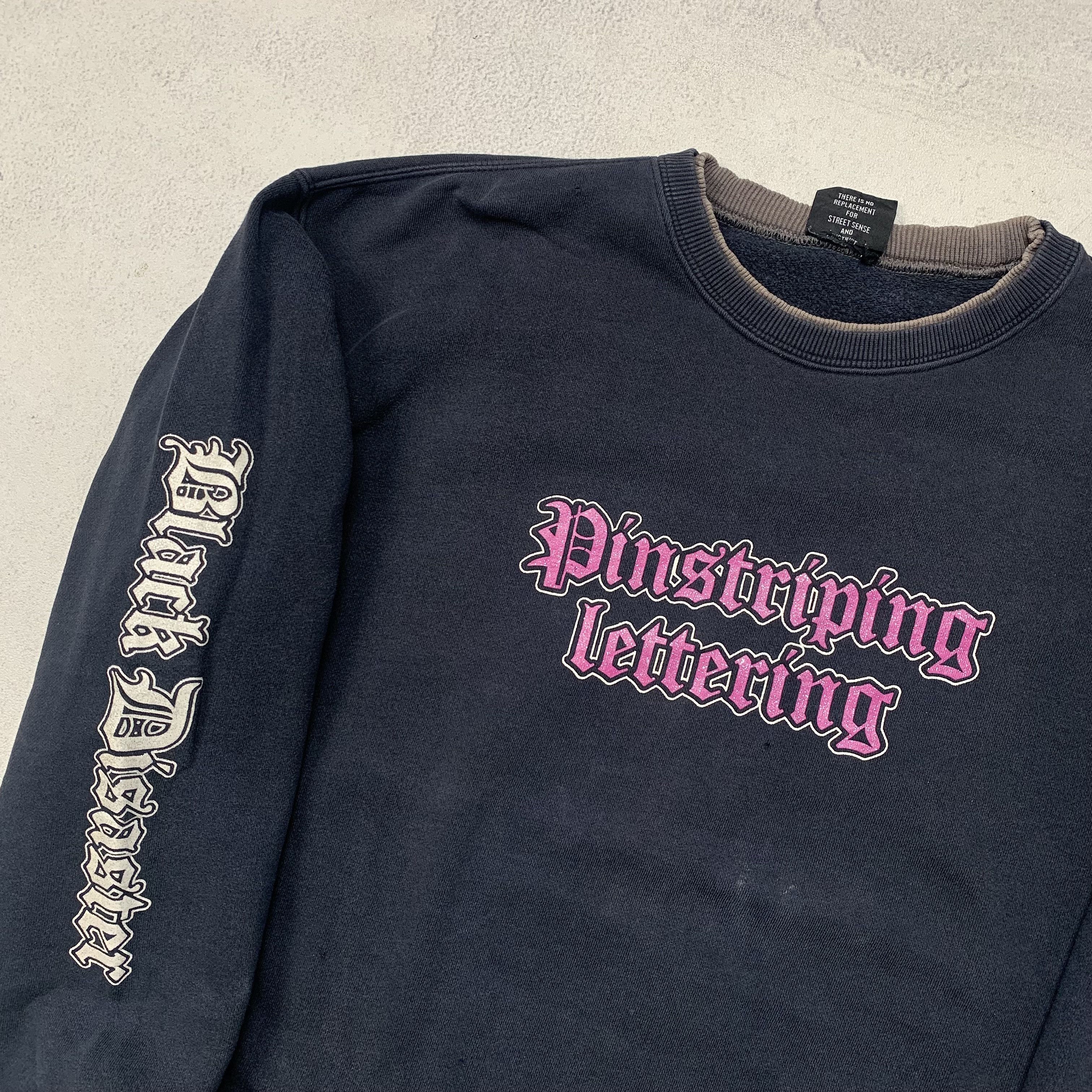Japanese Brand Modern Label Pinstrip Deep Riders Sweatshirt Crewneck Y2K Size US L / EU 52-54 / 3 - 4 Thumbnail