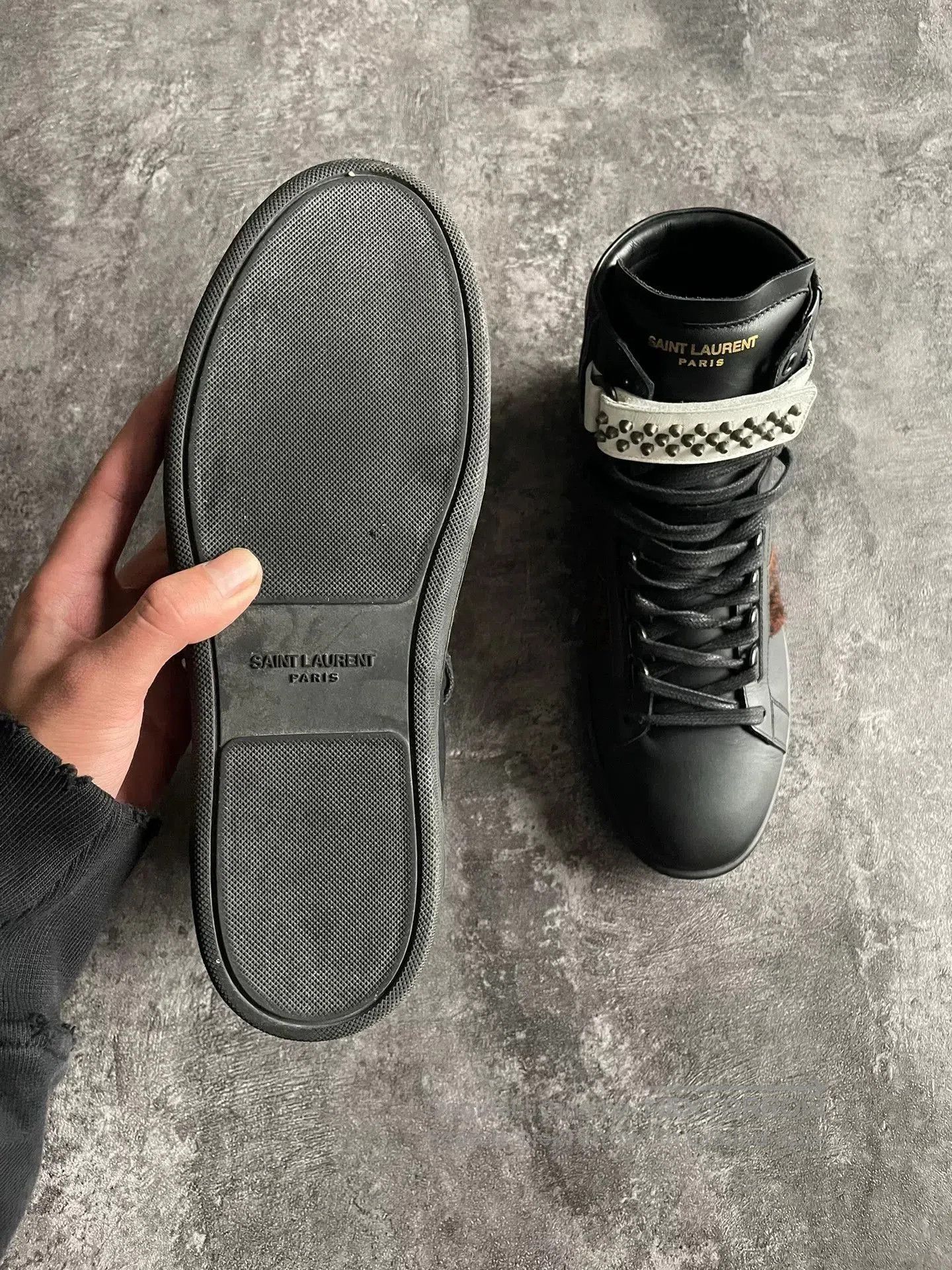 Saint Laurent Paris Saint Laurent Black and Leopard High. Size US 8.5 / EU 41-42 - 5 Thumbnail