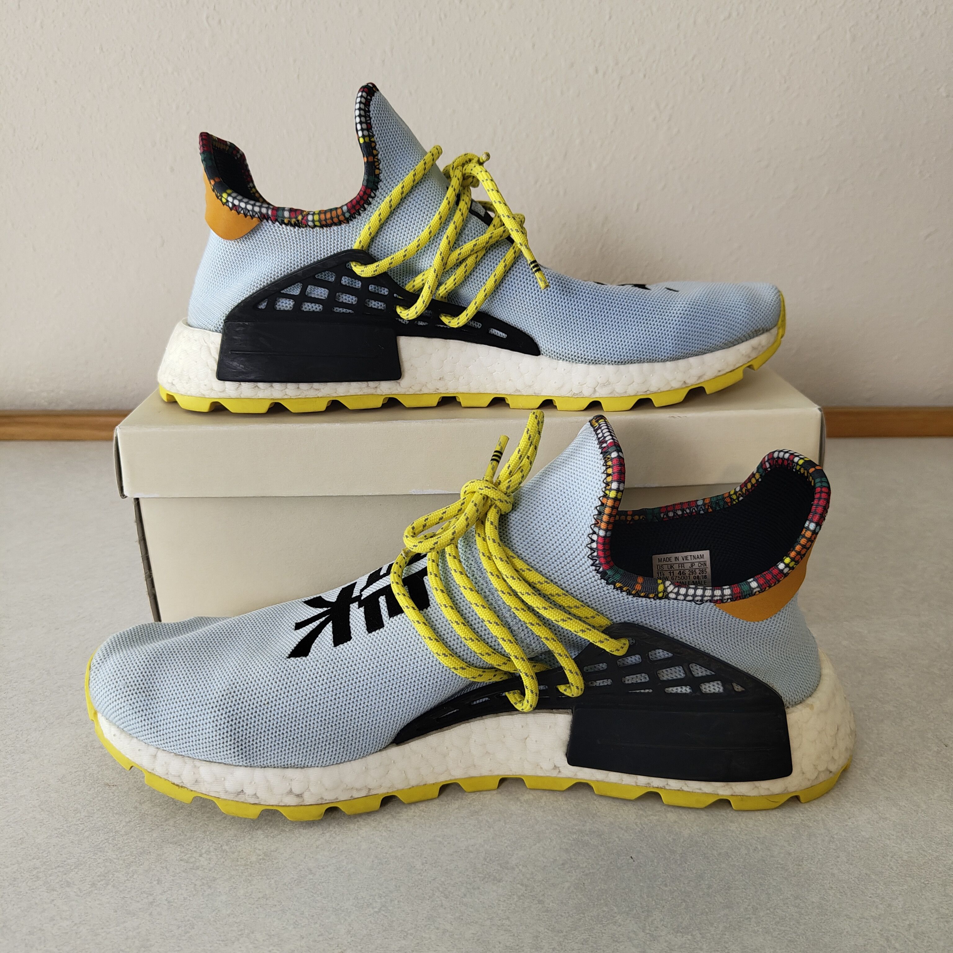Adidas × Pharrell PW Solar HU NMD Men's Inspiration Pack Clear Sky EE7581 Size US 11.5 / EU 44-45 - 3 Thumbnail