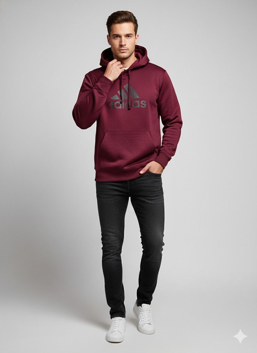 Adidas Adidas Climawarm Maroon Hoodies Size US XL / EU 56 / 4 - 1 Thumbnail