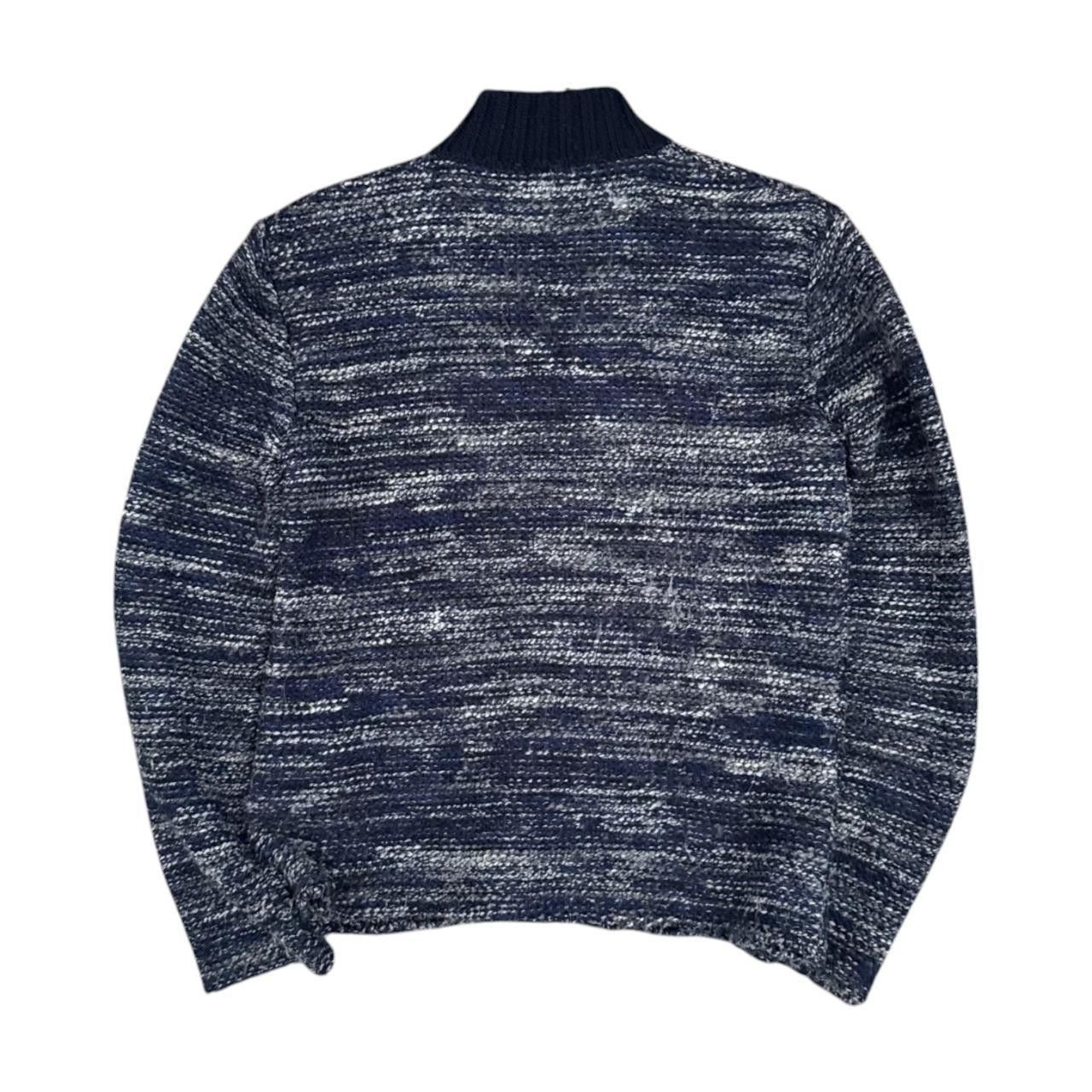 Armani Armani Jeans Heather Blue Patch Pocket Zip Up Knit Size US M / EU 48-50 / 2 - 5 Thumbnail