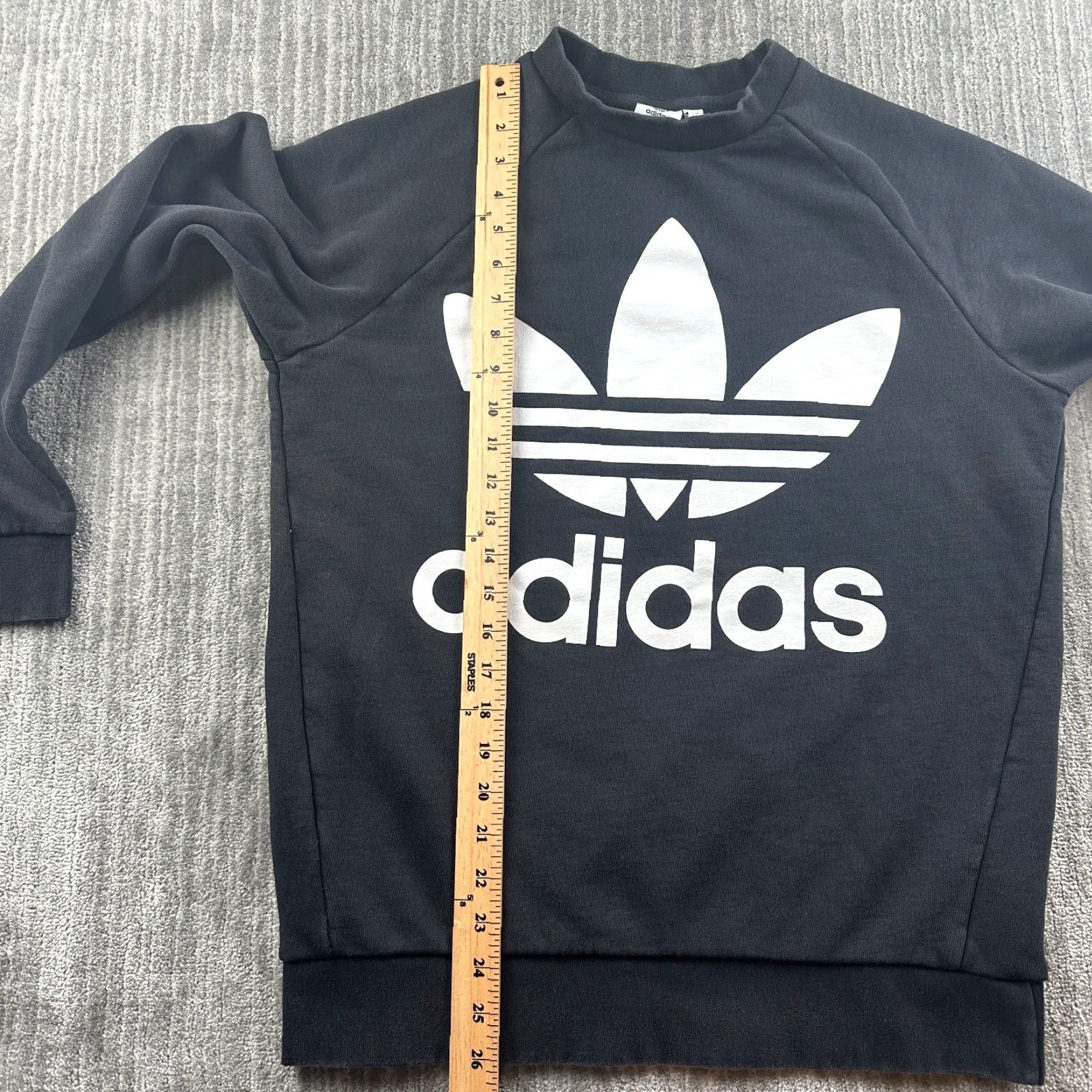 Adidas adidas Sweater Womens Small Black White Logo Spellout Pullover Fleece Ladies Size S / US 4 / IT 40 - 7 Thumbnail