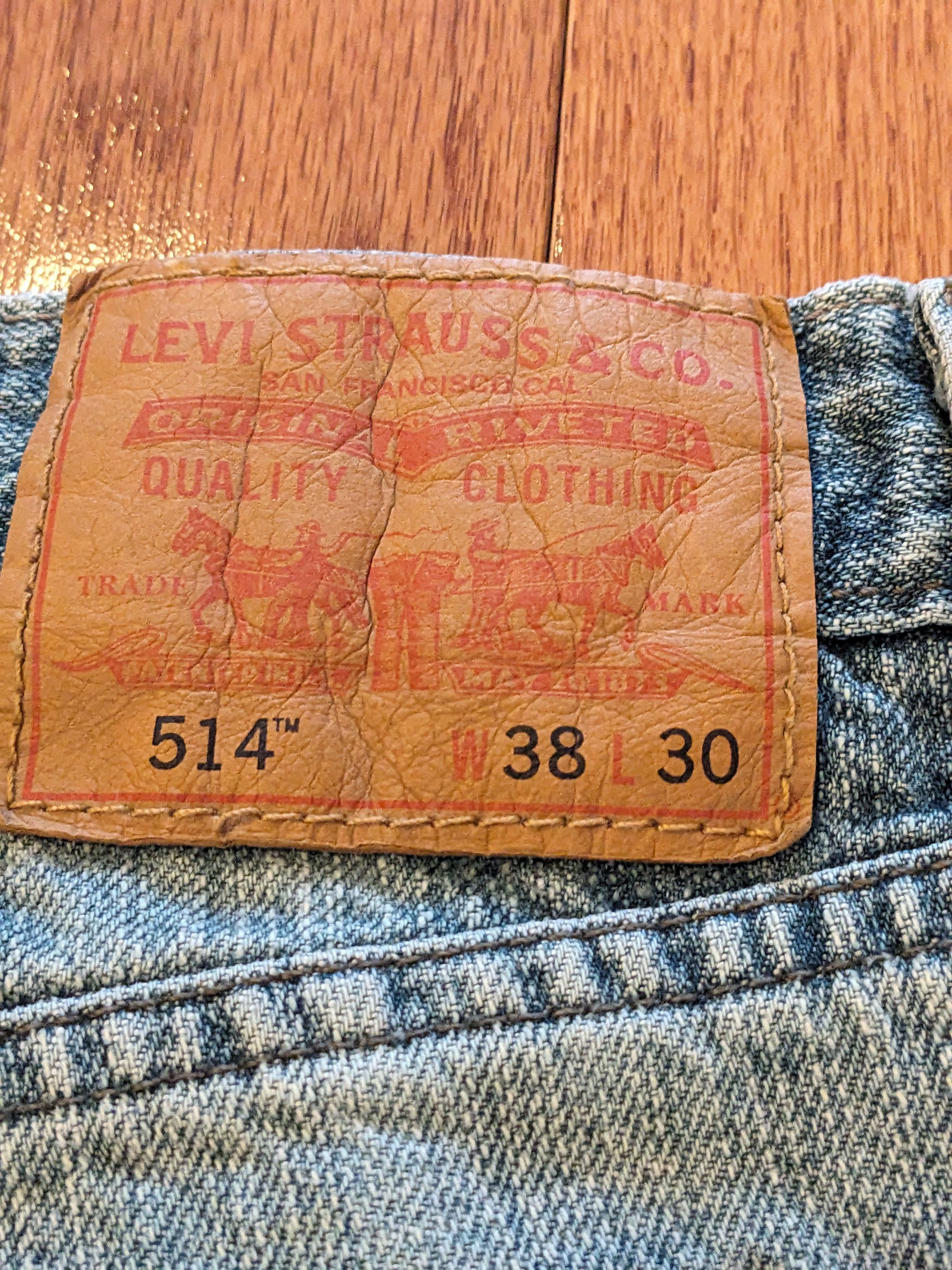 Levi's × Vintage Levis 514 Slim Straight Fit 38x30 Blue Denim Jeans Size US 38 / EU 54 - 4 Thumbnail