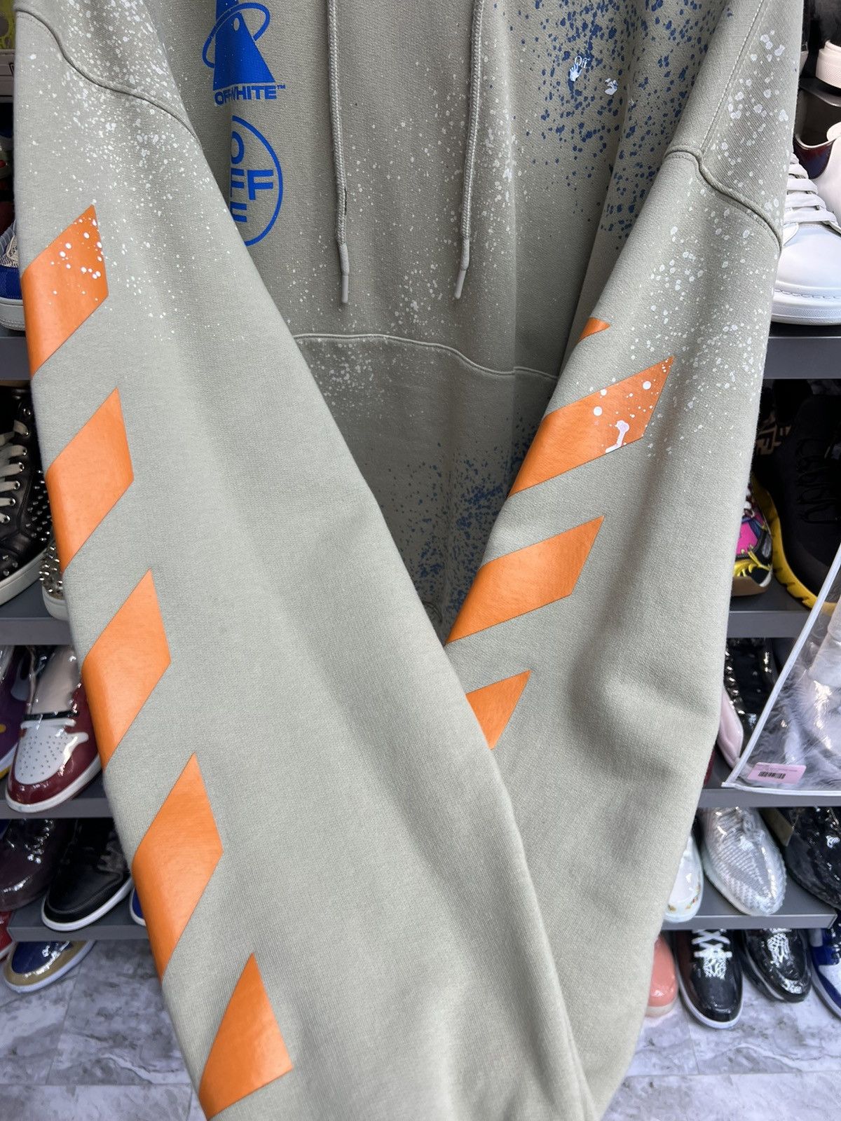 Off-White OffWhite Brown Paint Splatter Hoodie Size US XL / EU 56 / 4 - 5 Thumbnail