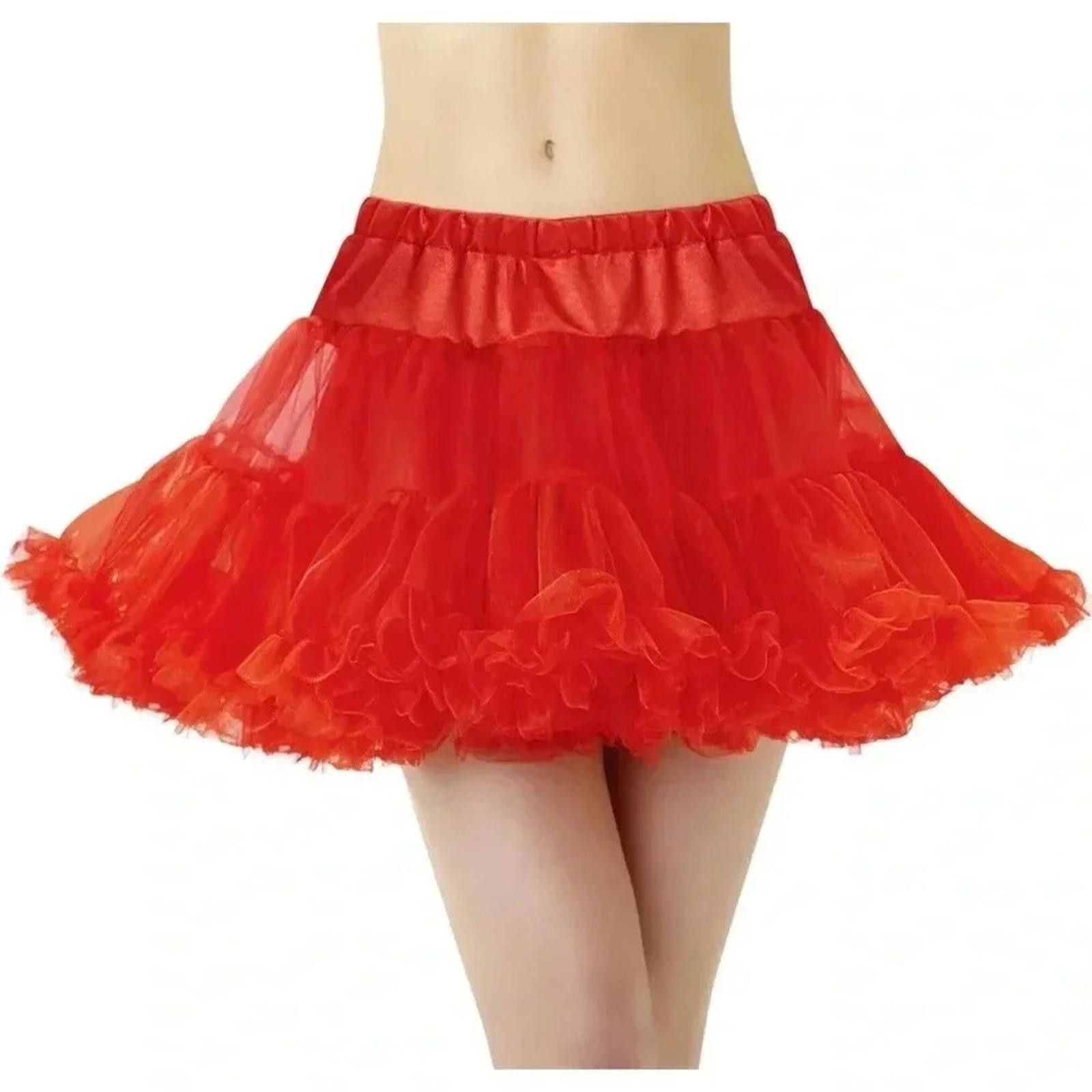 Designer Red tutu petticoat Halloween Size 28" / US 6 / IT 42 - 2 Thumbnail