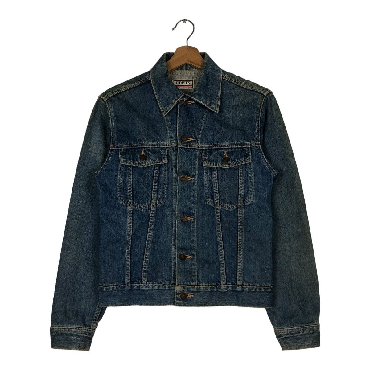 🔥VINTAGE CROPPED DENIM TRUCKER JACKET EDWI