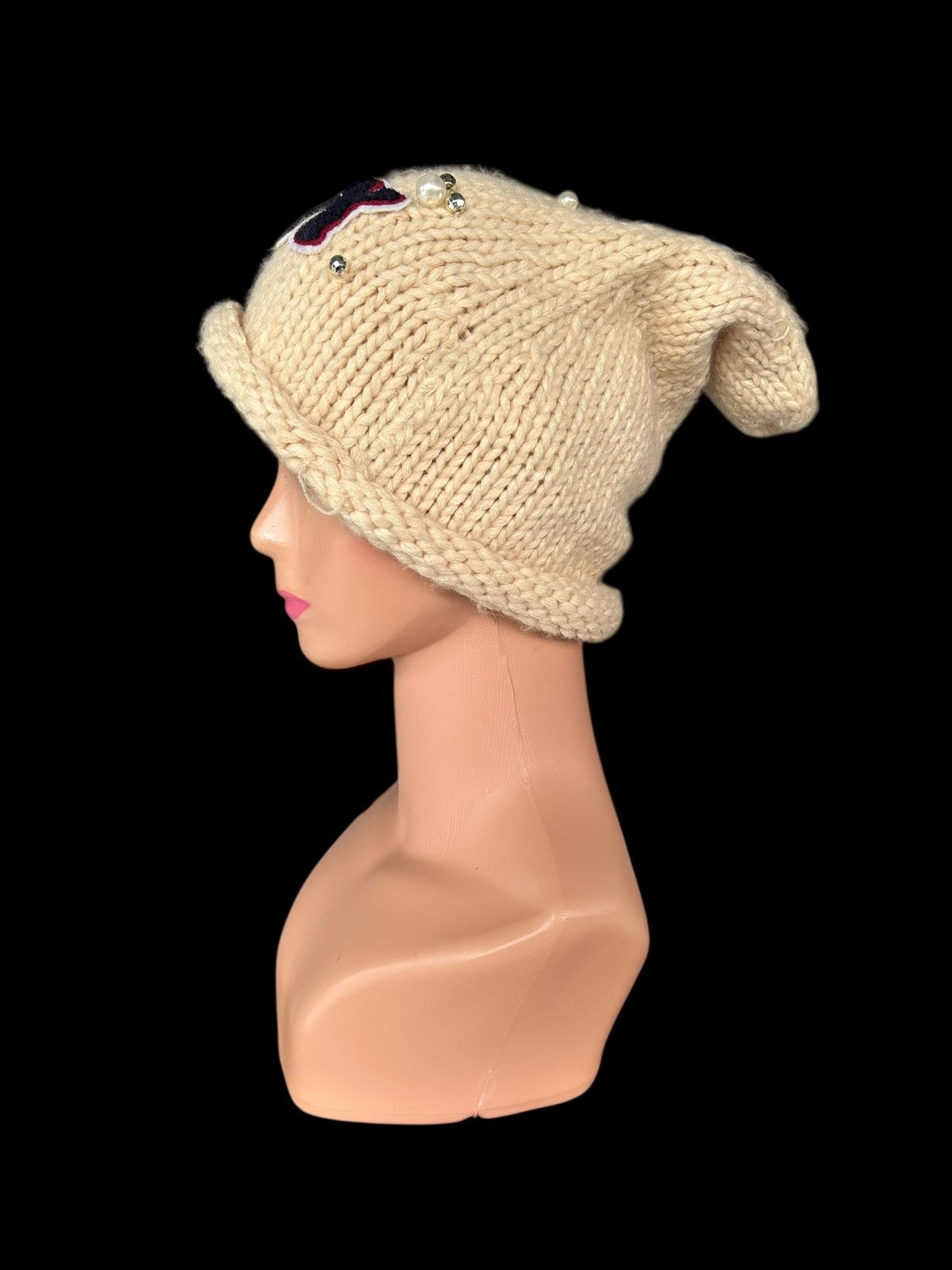 Japanese Brand × Kapital × Vintage NY MICKEY Crochet Knitted Handmade Hairy Beanie Hats Size ONE SIZE - 4 Thumbnail