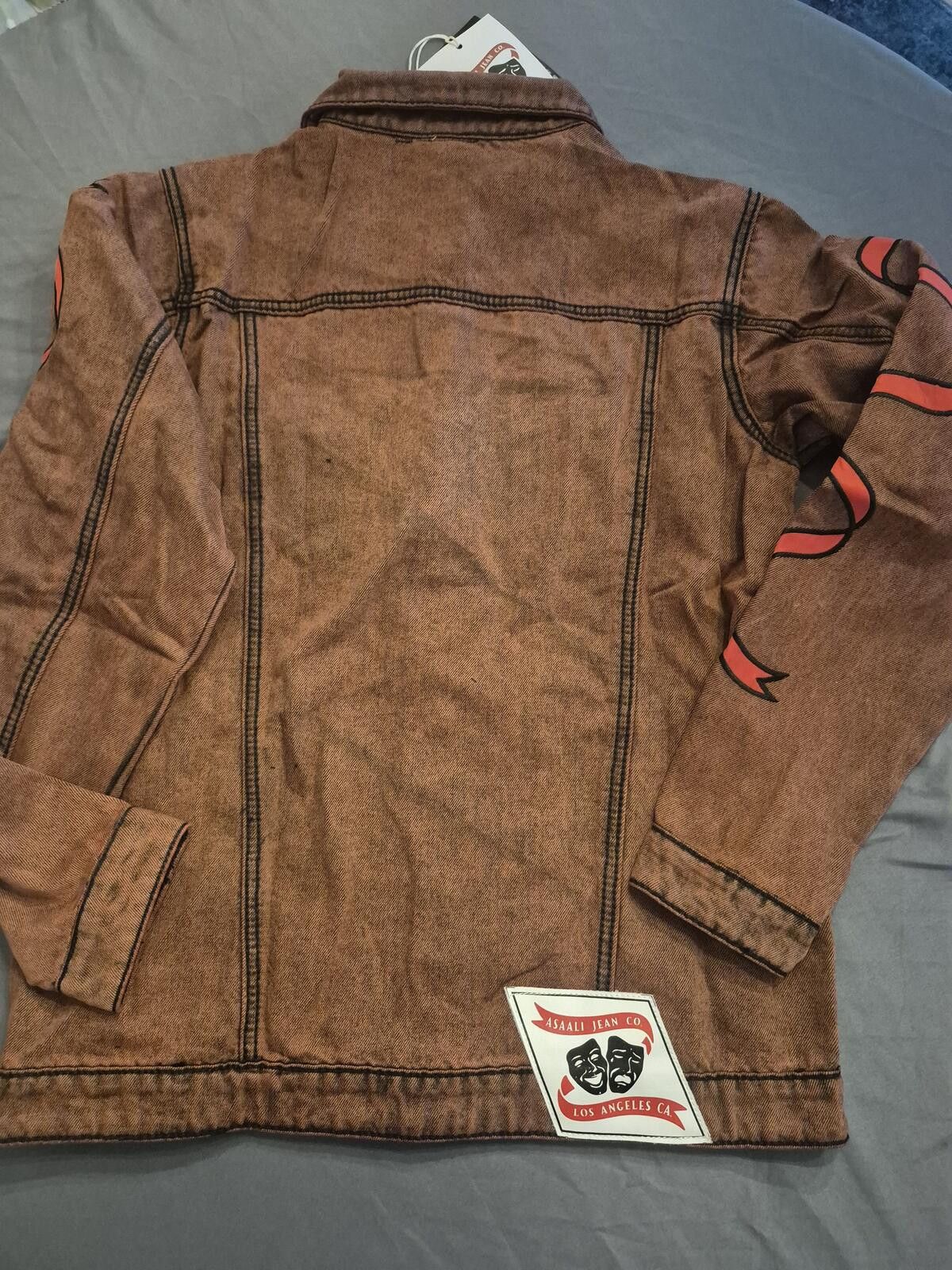Asaali Asaali Red Denim Jacket Size Medium Size US M / EU 48-50 / 2 - 2 Thumbnail