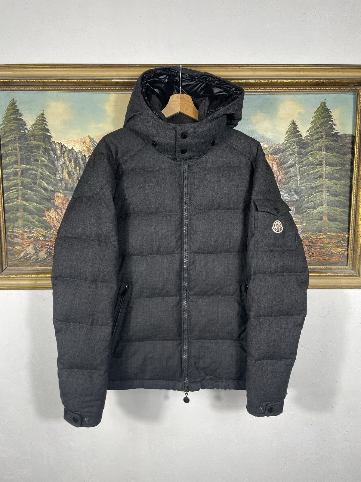 Moncler Montgenevre Giubbotto Grey Puffer Hoodie