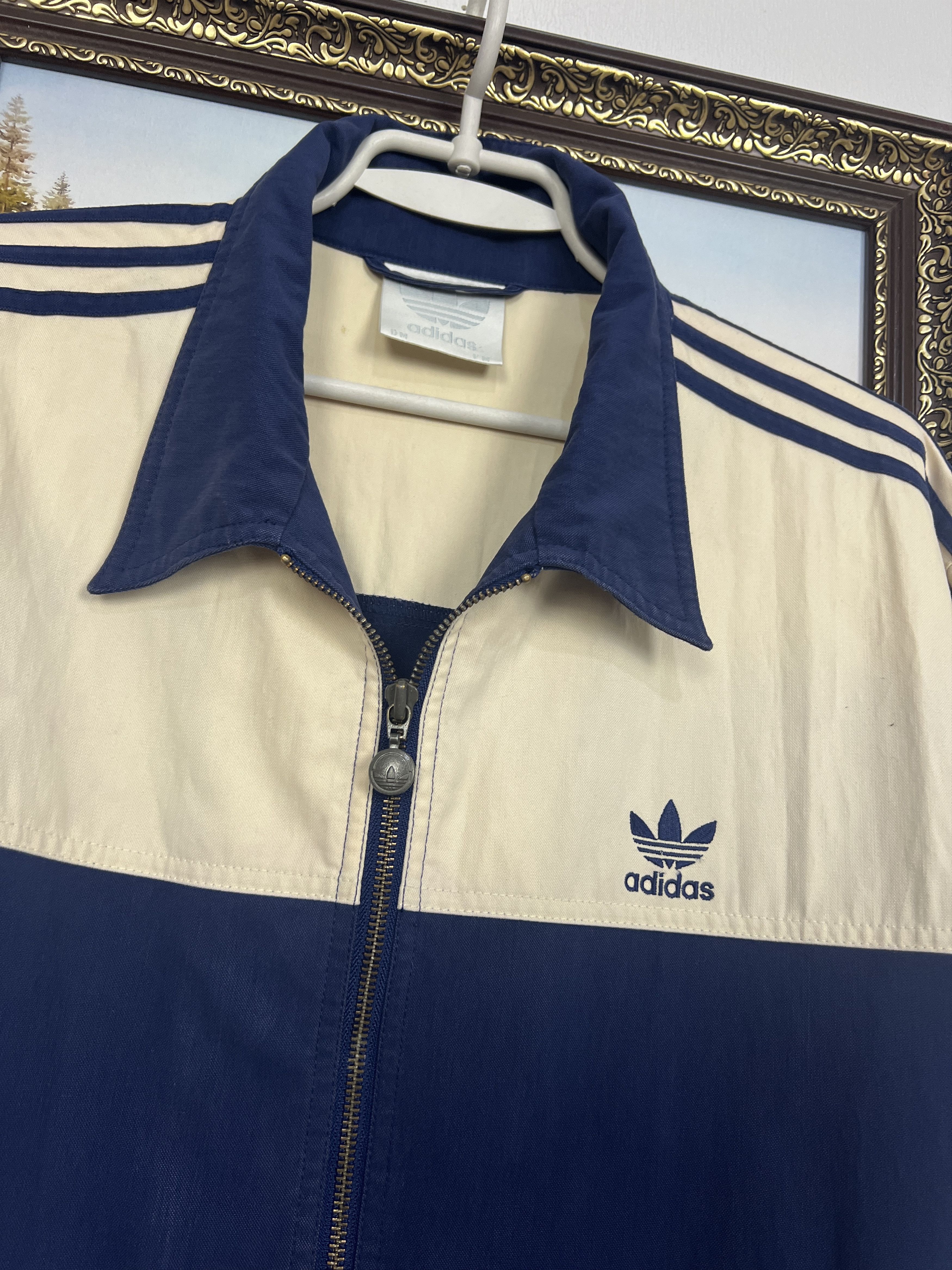 Adidas Vintage 90's Adidas Beige Jacket Zip Track Top Rare Hype Size US M / EU 48-50 / 2 - 3 Thumbnail