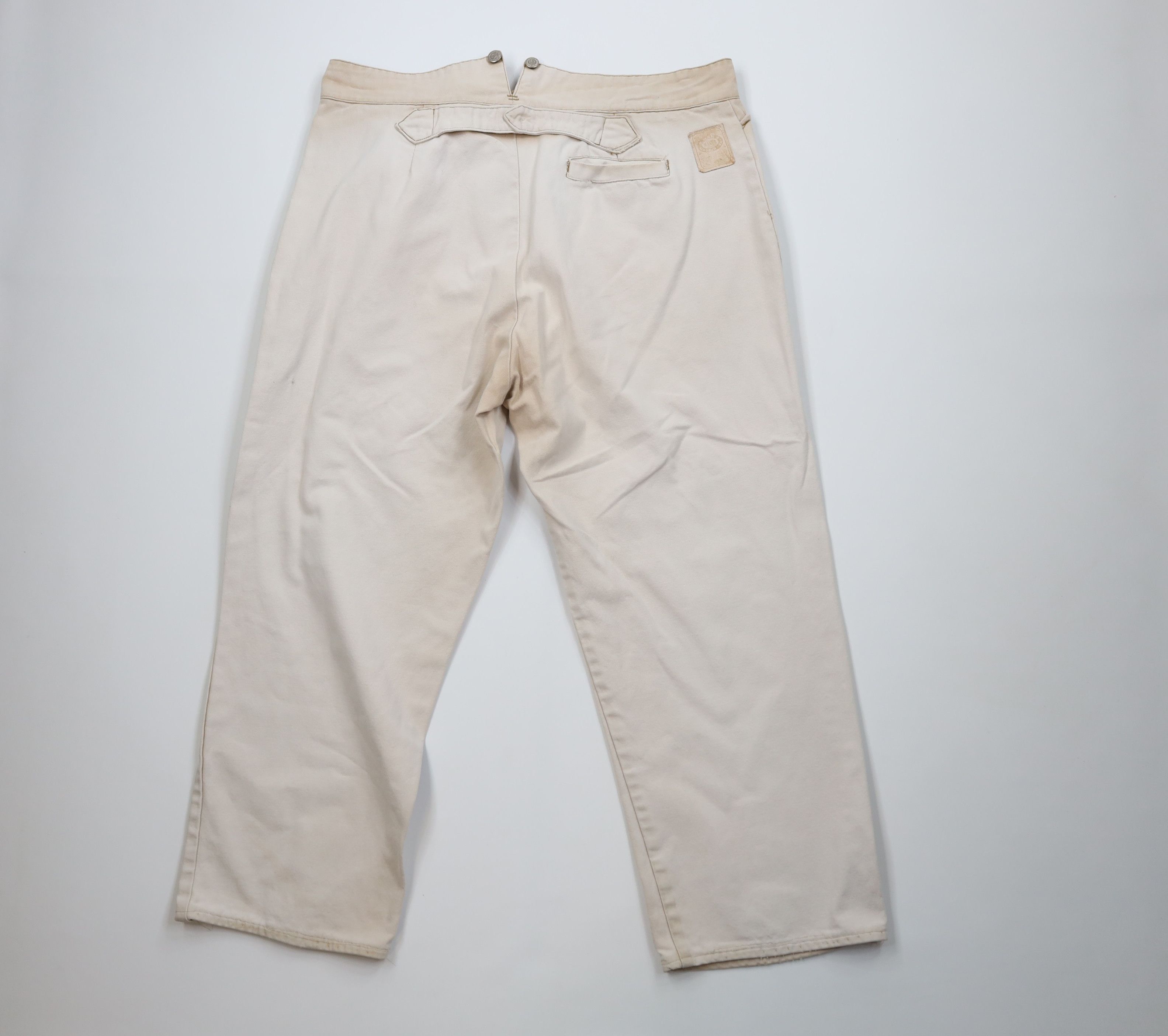 Vintage Vintage 90s Button Fly Canvas Tie Back Pants Brown USA Size US 42 / EU 58 - 13 Thumbnail
