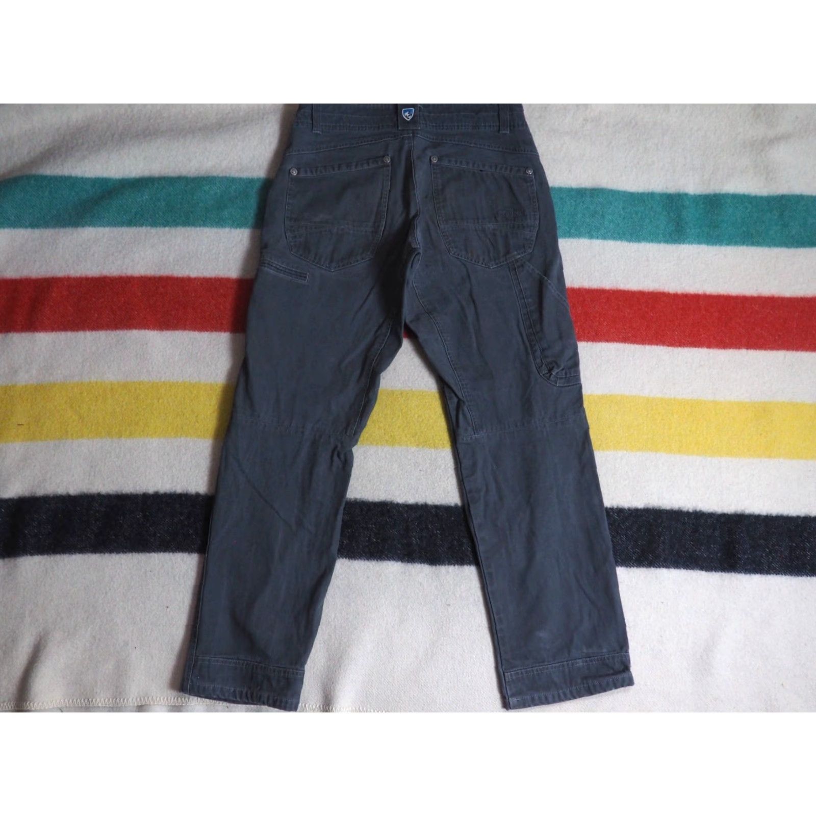 Logo 7 Kuhl Lawless Faded Gray Canvas Outdoor Hiking 31x30 Logo Work Pants Mens Size US 31 - 2 Thumbnail