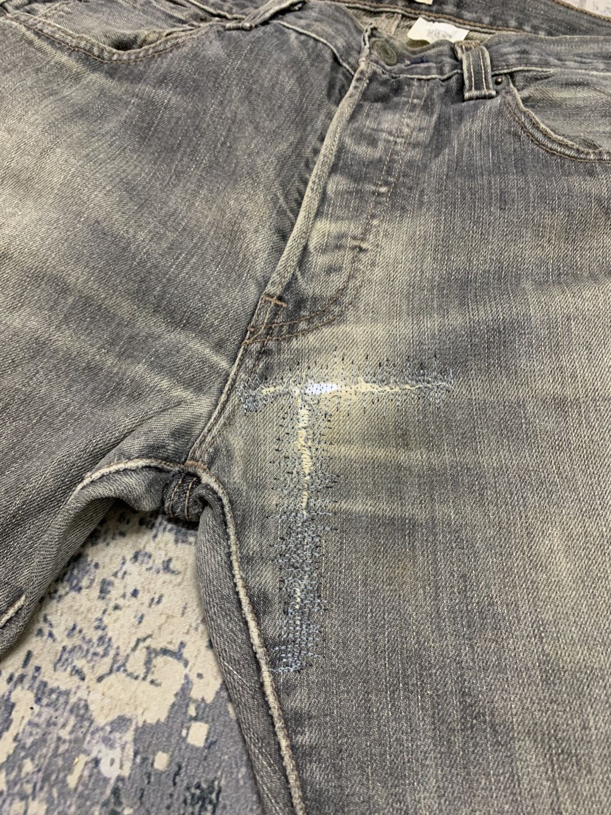 Levi's Vintage Levis 501 Mud Washed Repaired Denim W31 Size US 31 - 4 Thumbnail
