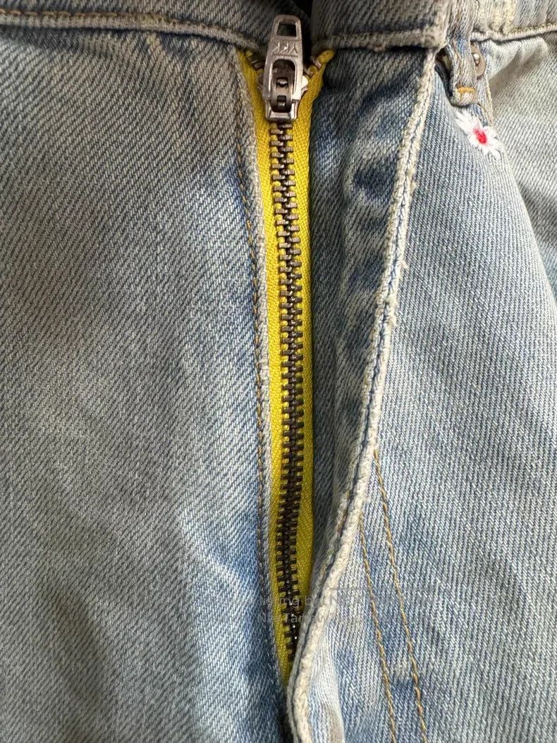 ERL ERL size L Patchwork denim pants, loose fit, straight leg, Size 26" / US 2 / IT 38 - 7 Thumbnail