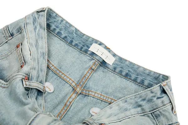Japanese Brand VIBE Men's casual straight punk distressed light wash jeans Size US 32 / EU 48 - 5 Thumbnail