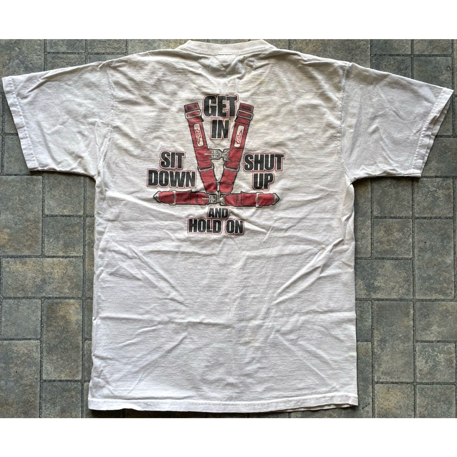 No Fear No Fear T-Shirt White M Men Get In Sit Down Shut Up And Hold On Y2K Size US M / EU 48-50 / 2 - 2 Thumbnail