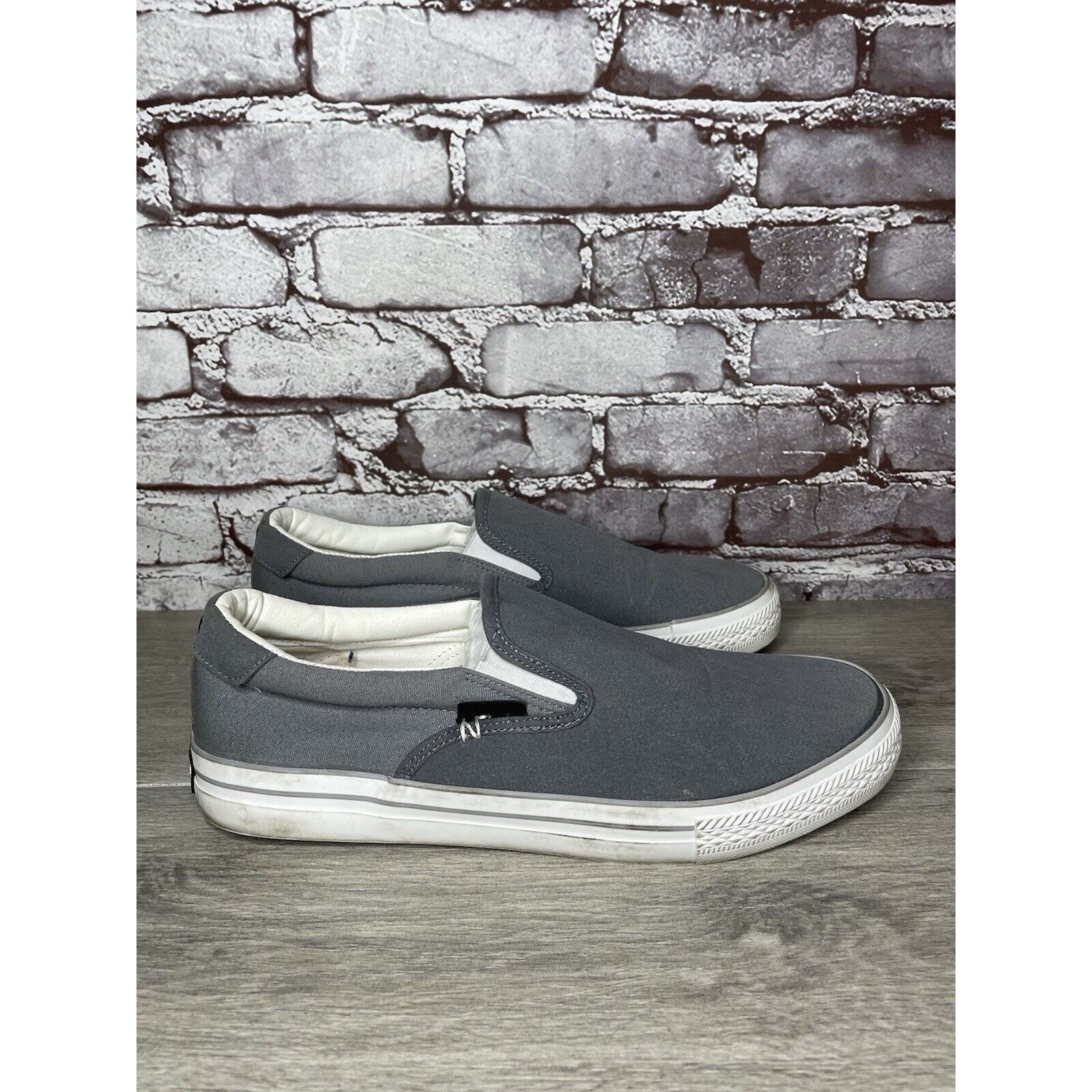 New Republic New Republic Grey Canvas Fabric Slip On Cork Sole Shoes Men’ Size US 11.5 / EU 44-45 - 10 Thumbnail