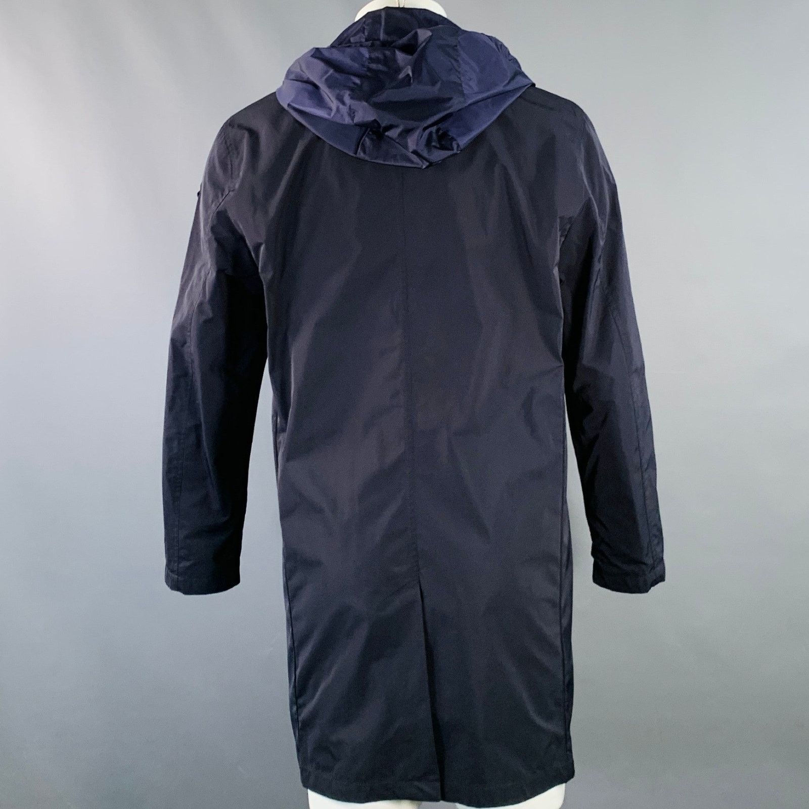 Moncler MONCLER Reynaud Black Navy Polyamide Zip Snaps Coat Size US M / EU 48-50 / 2 - 3 Thumbnail