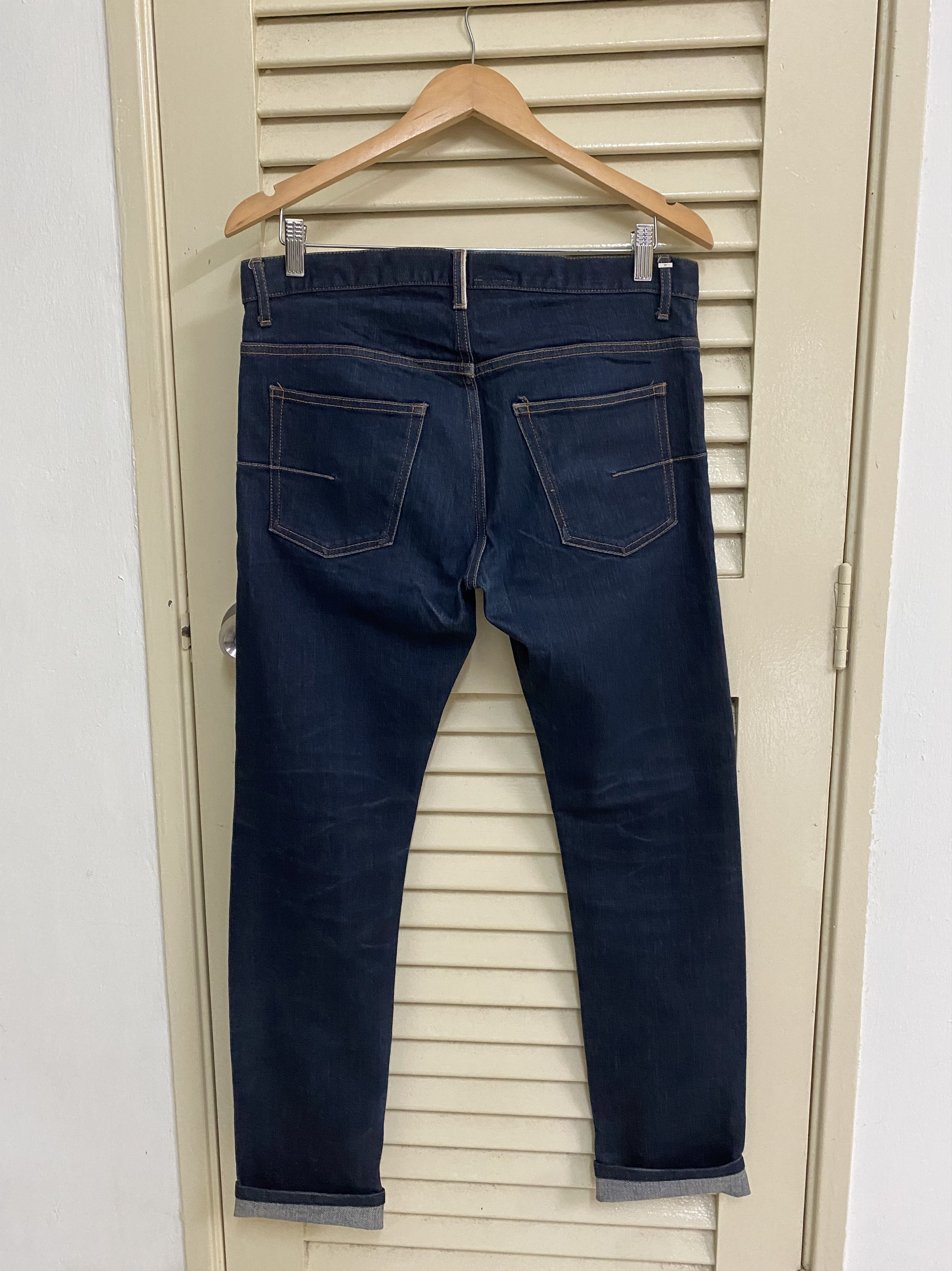Dior 05 Hedi Slimane Dior Homme Raw Indigo Silver Selvedge Denim Size US 32 / EU 48 - 4 Thumbnail