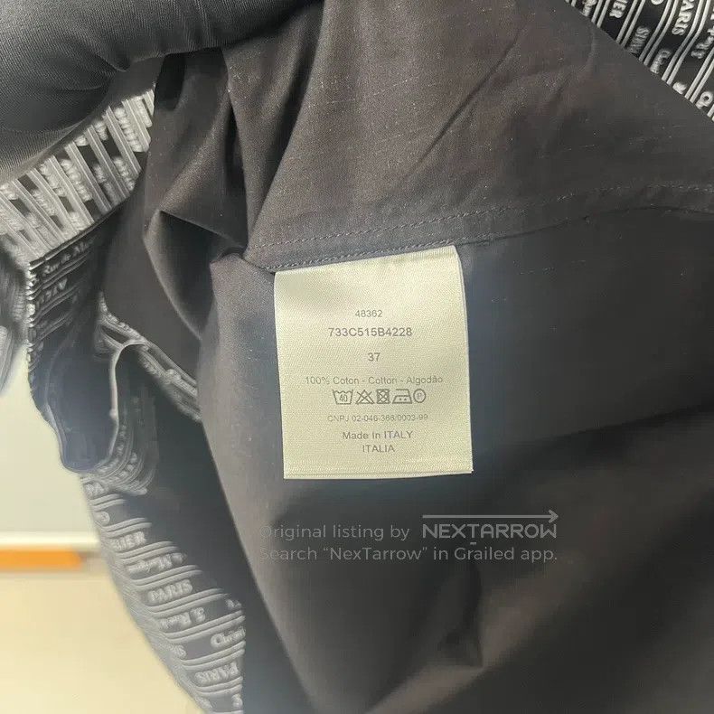 Dior Dior Size37 Short-sleeved shirt with striped letters Size US XXS / EU 40 - 4 Thumbnail