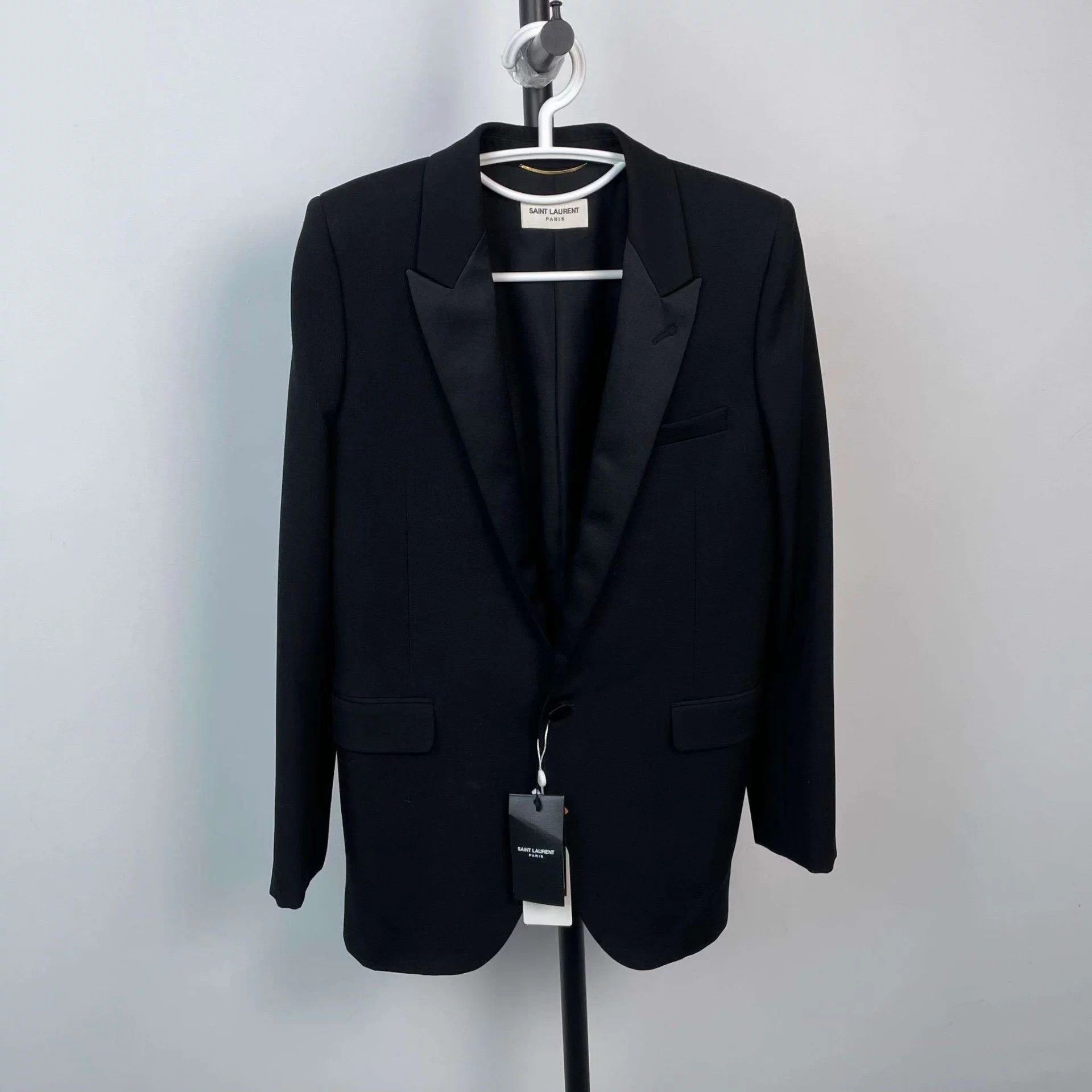 Saint Laurent Paris YSL Wool Smoking Blazer EU 36 Black Size XS / US 0-2 / IT 36-38 - 1 Thumbnail
