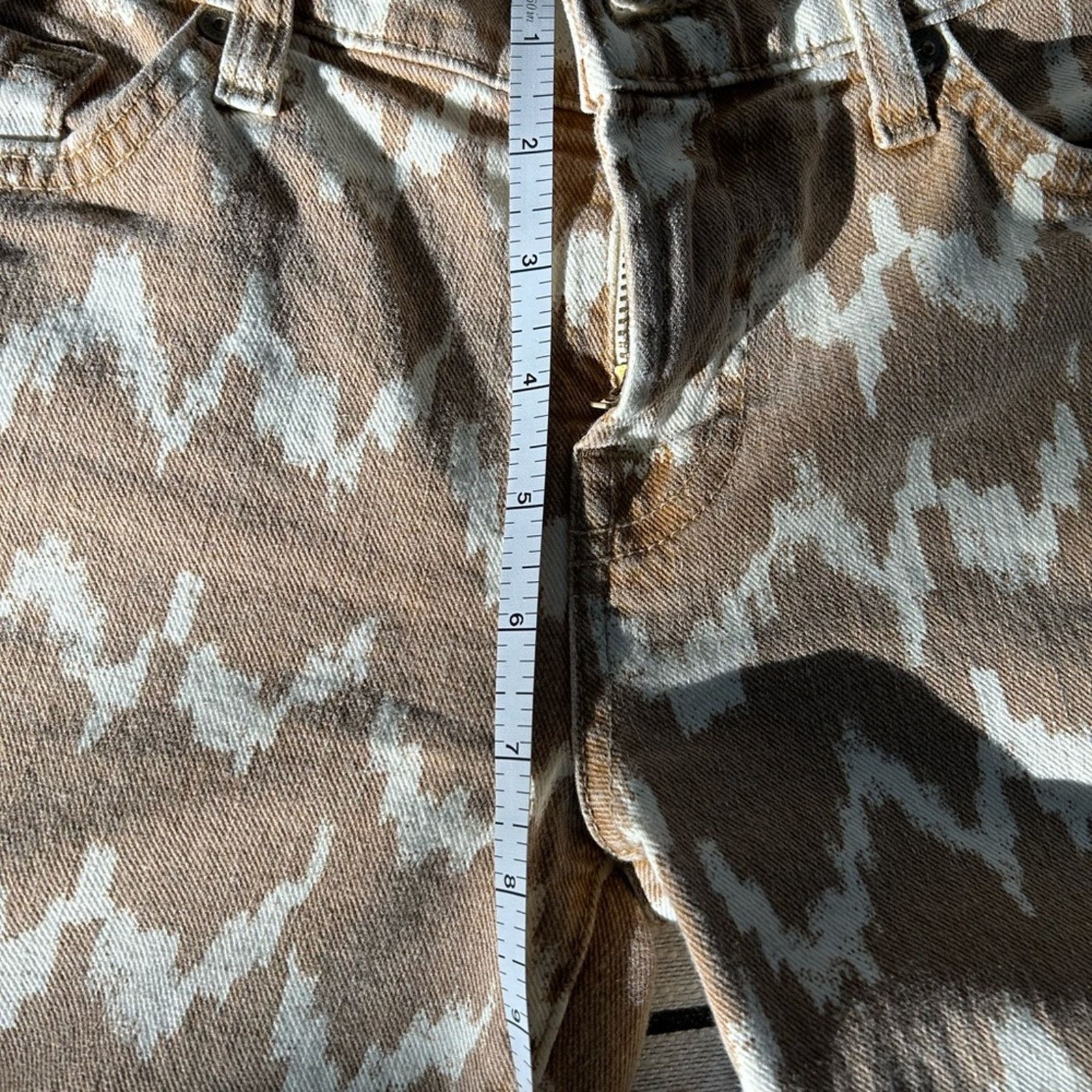 7 For All Mankind 7 For Mankind Womens Cropped Skinny Jeans Brown Ikat 26 Size 26" / US 2 / IT 38 - 8 Thumbnail