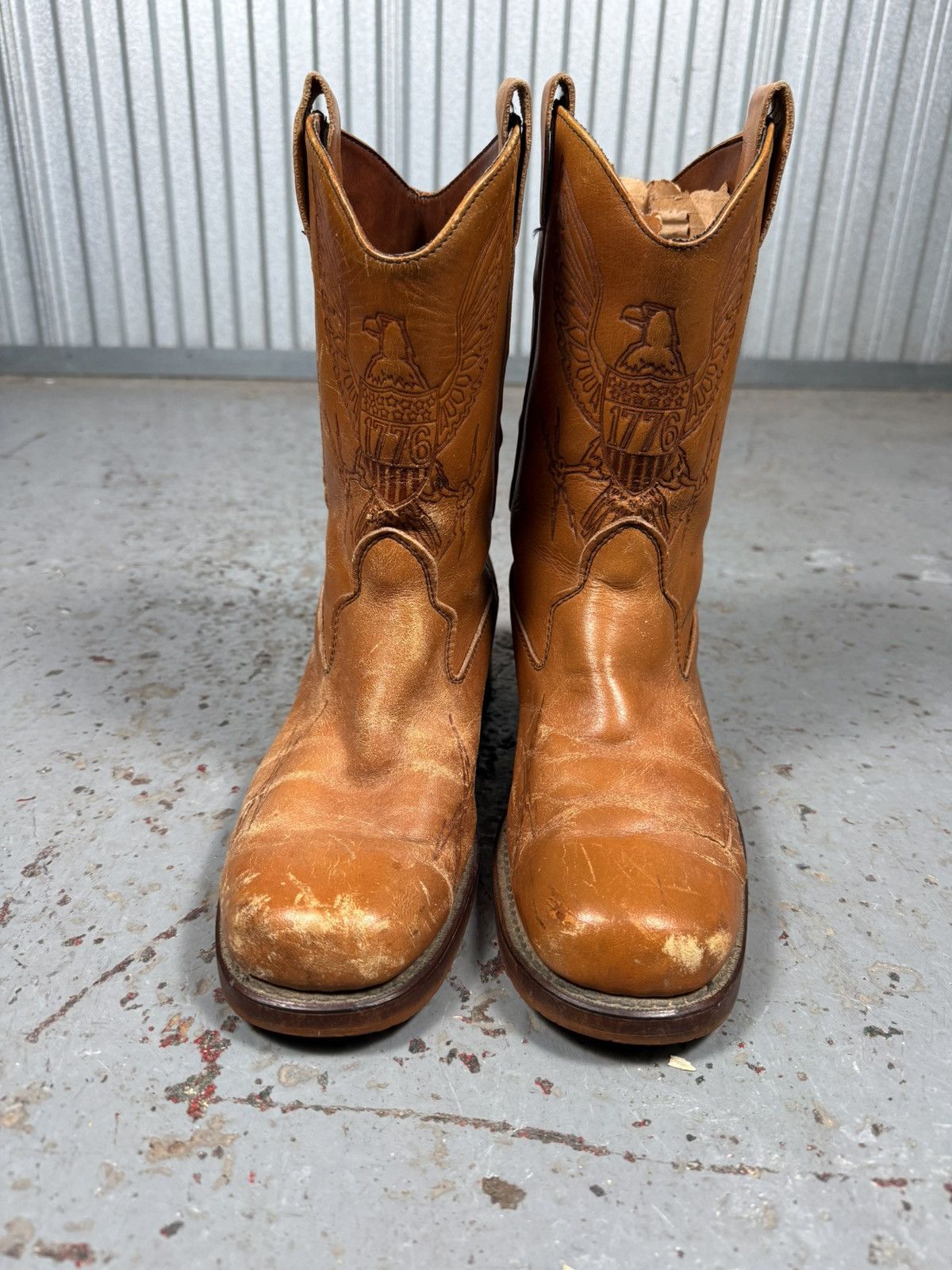 Other Vintage 1976 Hondos Liberty Tan Cowboy Boots Size US 10 / EU 43 - 2 Thumbnail