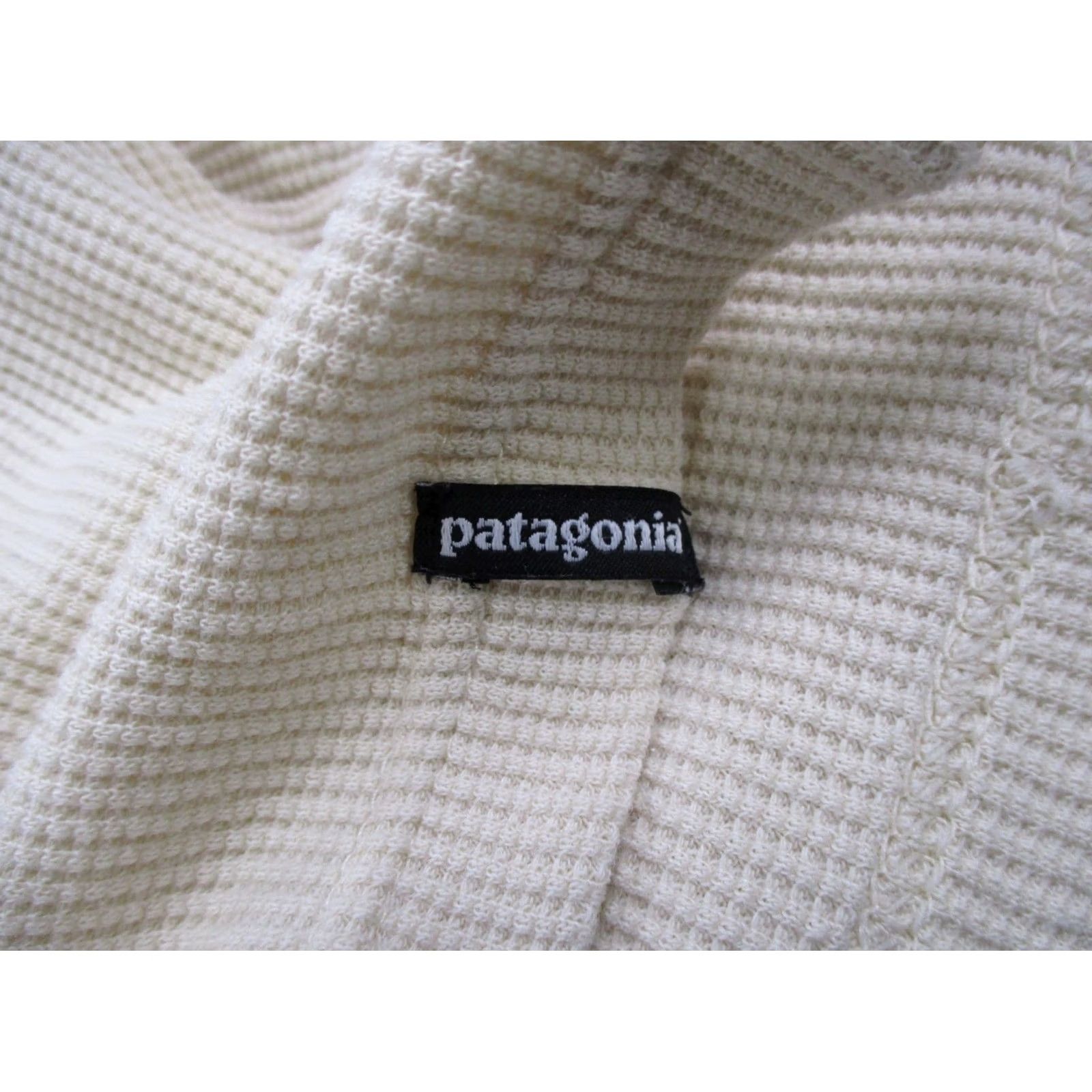 Patagonia Patagonia Hoodie Womens XL Beige Cotton Lyocell Spandex Knit Thermal Hooded Pockets Pullover Sweatshirt 53561 Size XL / US 12-14 / IT 48-50 - 7 Thumbnail