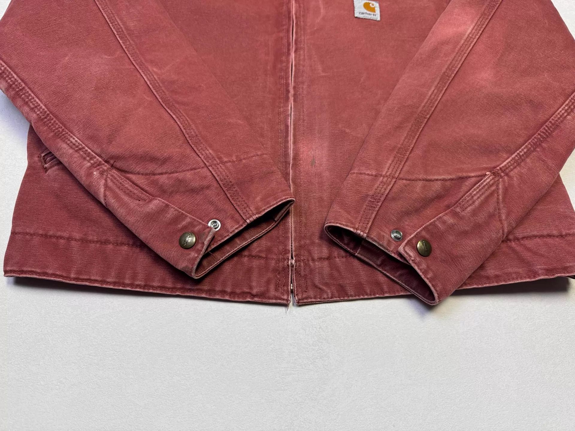 Carhartt Vintage Carhartt WJ097 VRS Detroit Jacket Salmon L Size US L / EU 52-54 / 3 - 3 Thumbnail