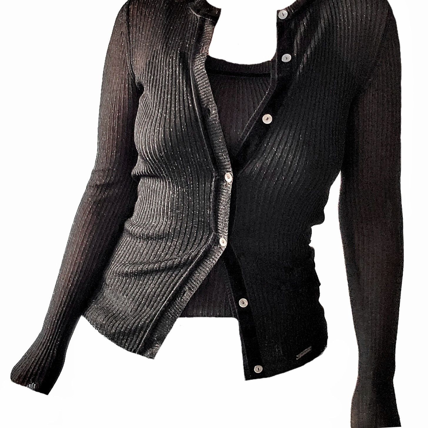John Galliano vintage y2k knit cardi & cami top twinset