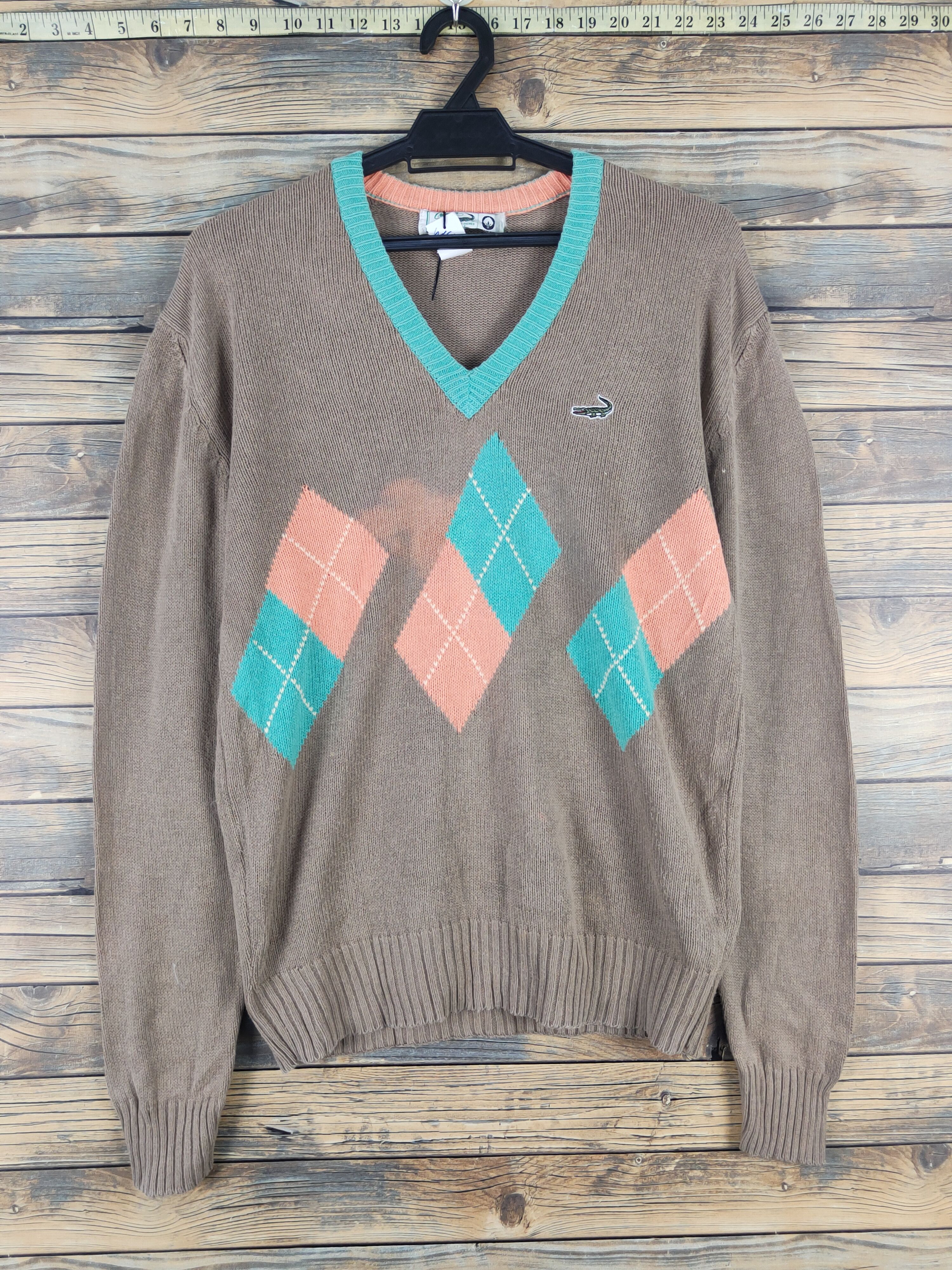 Vintage Crocodile Brown Faded Knitwear Sweatshirts #W1660 Size US L / EU 52-54 / 3 - 1 Thumbnail