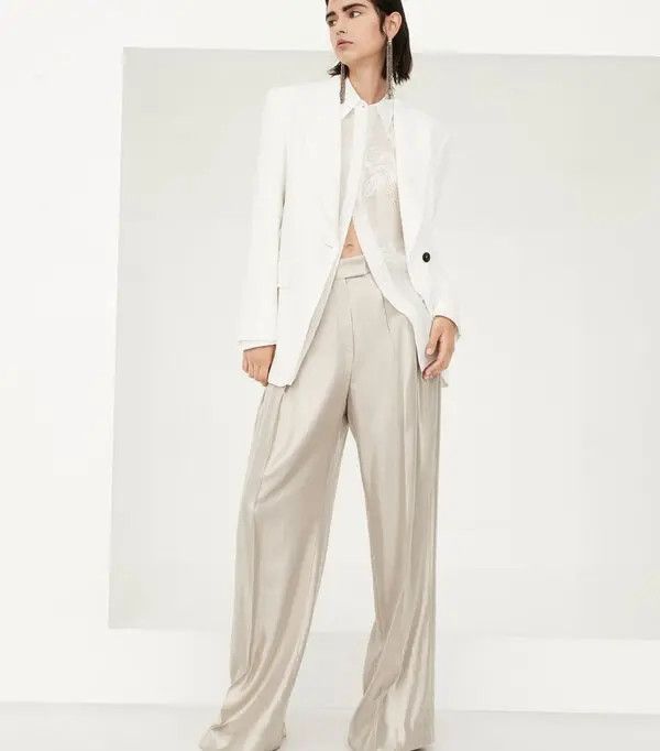 Brunello Cucinelli o1w1db10825 Blouse in White Size S / US 4 / IT 40 - 6 Thumbnail