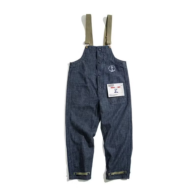 Japanese Brand 💥Marine deck navy retro overall Size US 35 - 4 Thumbnail