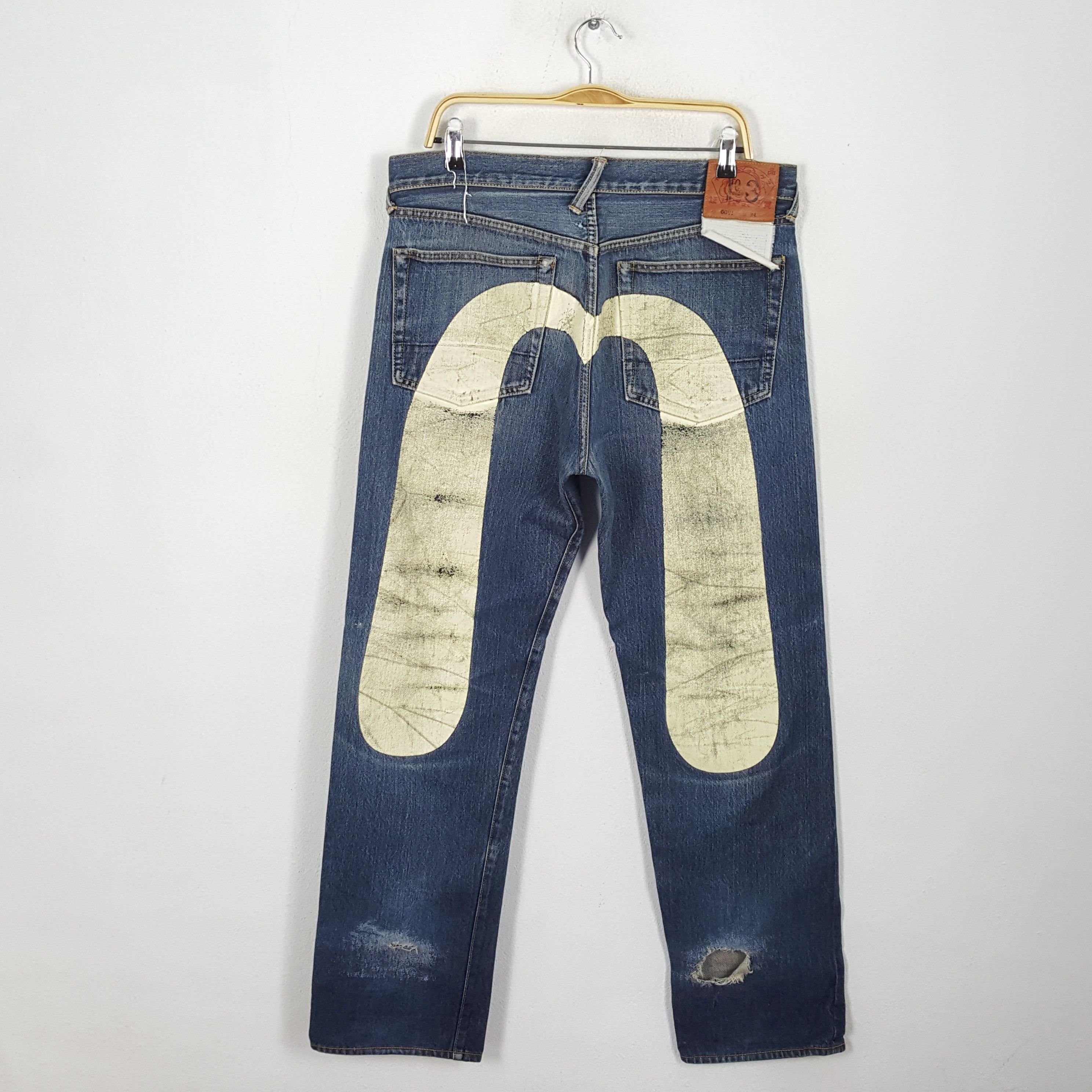 Pre-owned Evisu X Vintage Evisu Daicock Denim Jeans In Blue Jean