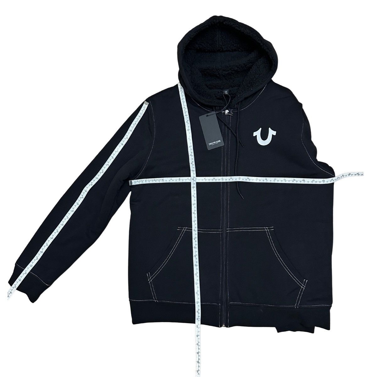 True Religion True Religion Men’s Logo Seal Sherpa Lined Zip Hoodie Black Size US L / EU 52-54 / 3 - 4 Thumbnail