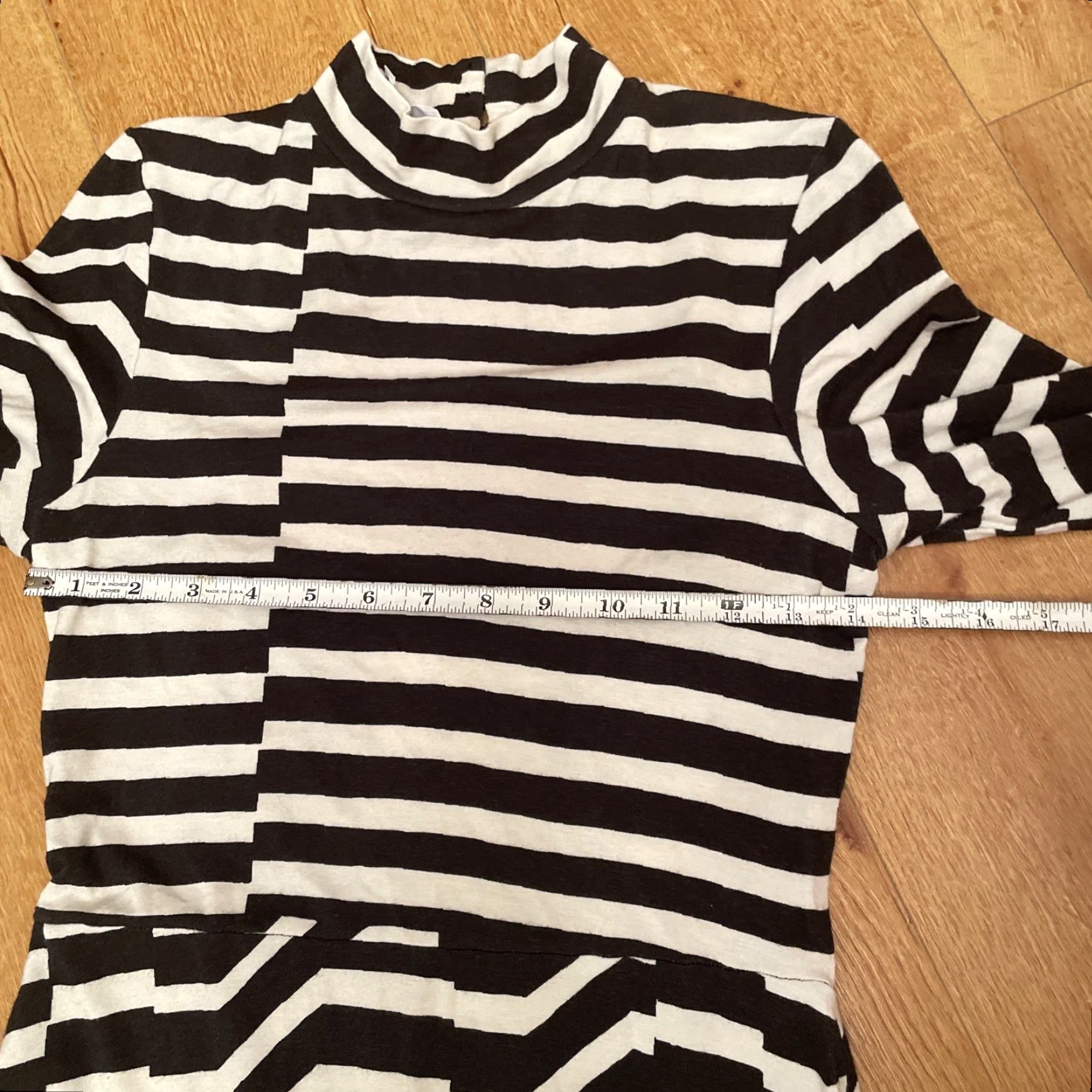 Anthropologie VINTAGE Anthropologie Corey Lynn Calter Dress Long Sleeve S Black White Stripe Maxi Open Madison 90s Womens Size S / US 4 / IT 40 - 4 Thumbnail
