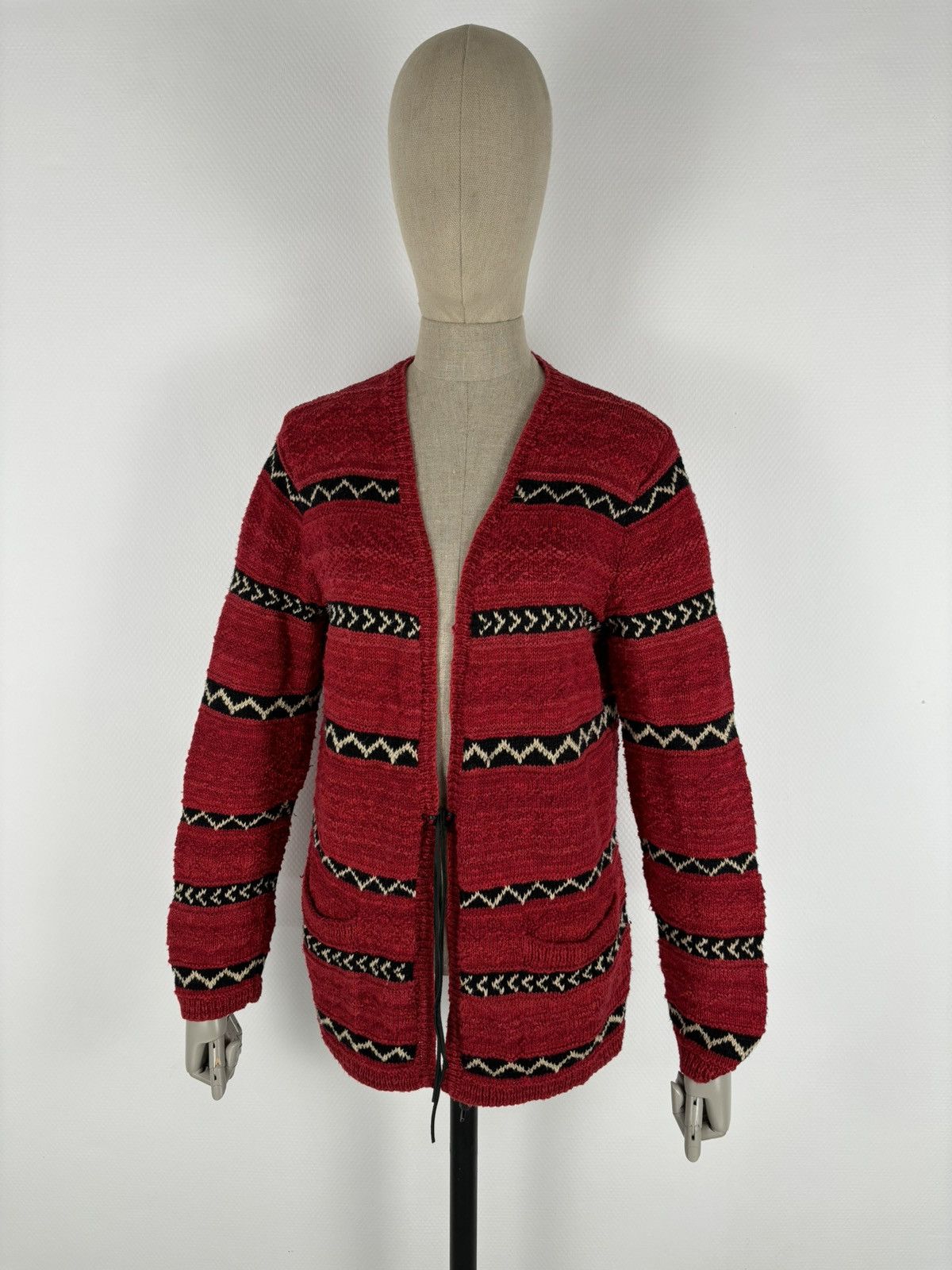 Lauren Ralph Lauren RARE Polo RRL Hand Knit Linen Aztec Navajo Striped Cardigan Size US M / EU 48-50 / 2 - 6 Thumbnail