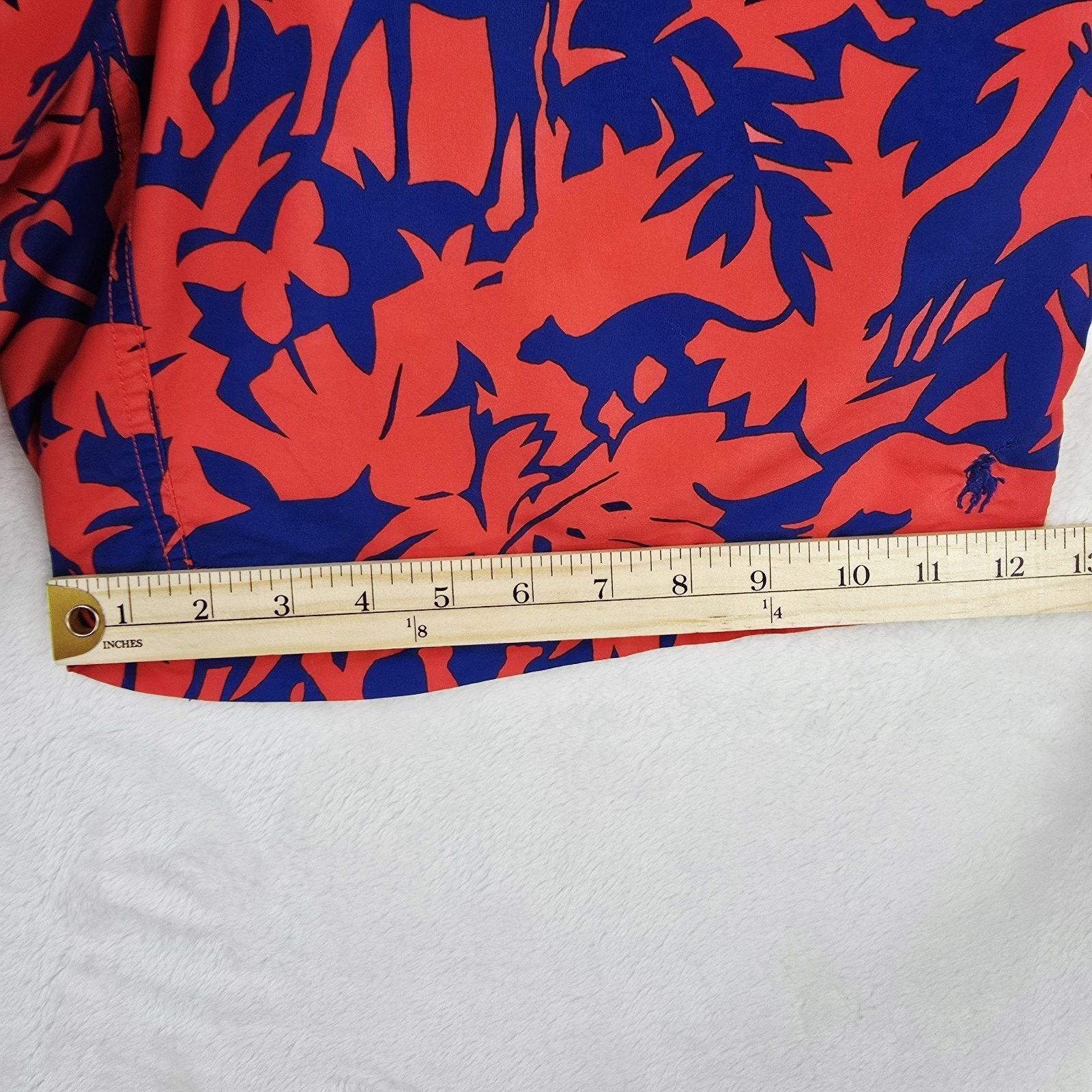 Polo Ralph Lauren Polo Ralph Lauren Swim Trunks Mens Large Red Floral Safari Size US 33 - 13 Thumbnail