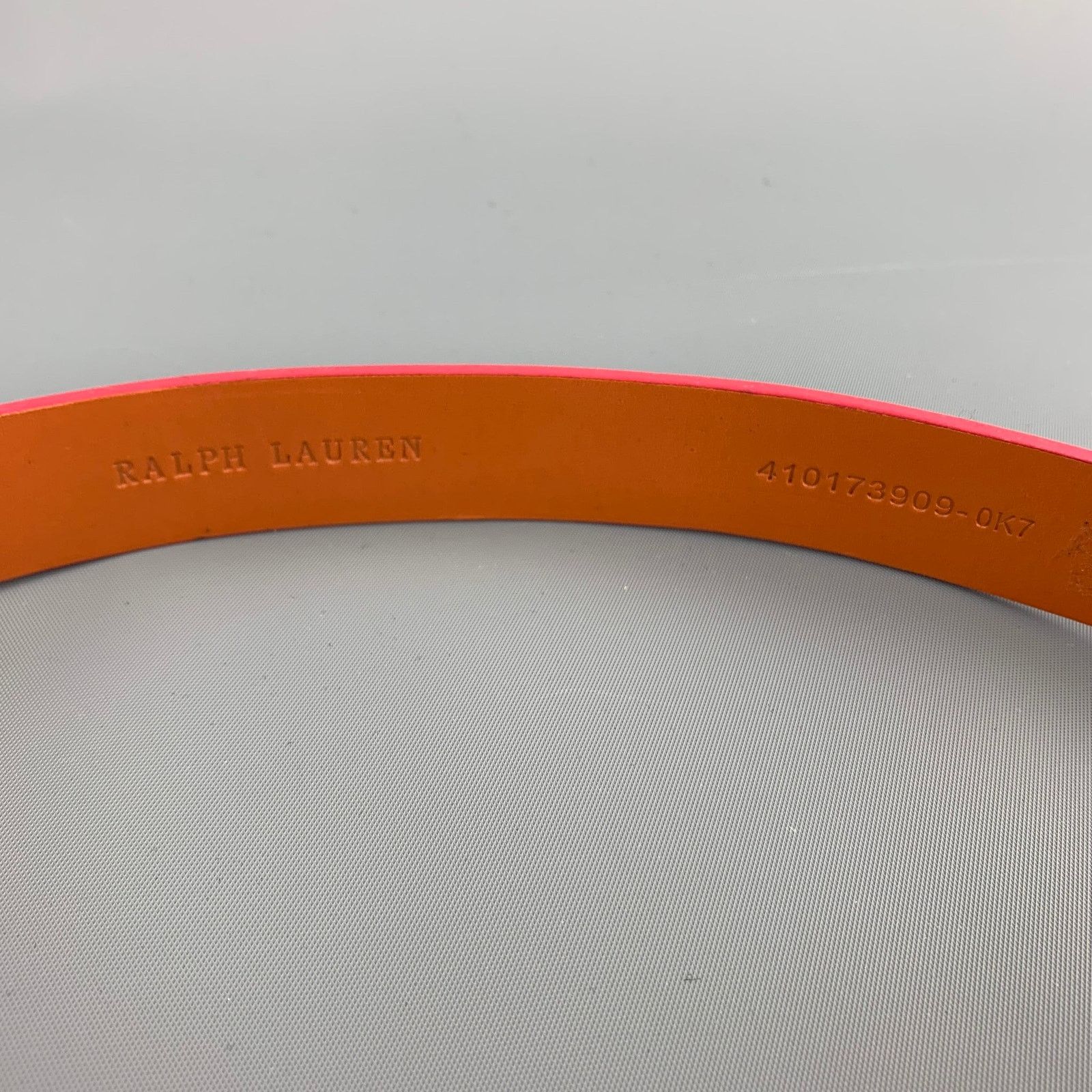 RALPH LAUREN Waist Size M Pink Leather Belt Lauren Ralph Lauren Size M Pink Belts for Women for sale | eBay main image 4