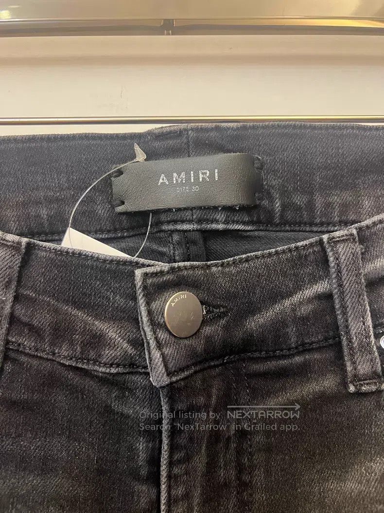Amiri Amiri Black destroyed cat whisker denim pants Size US 30 / EU 46 - 2 Thumbnail