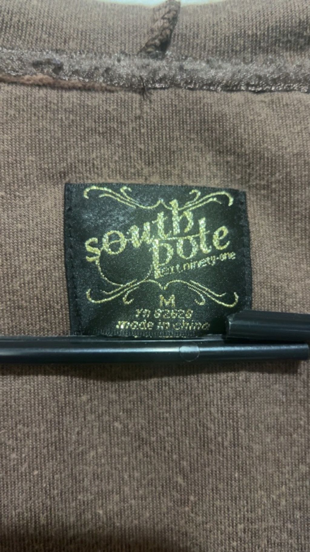 Southpole Women's South Pole Brown & Gold Velour Full-Zip Hoodie M Size M / US 6-8 / IT 42-44 - 3 Thumbnail