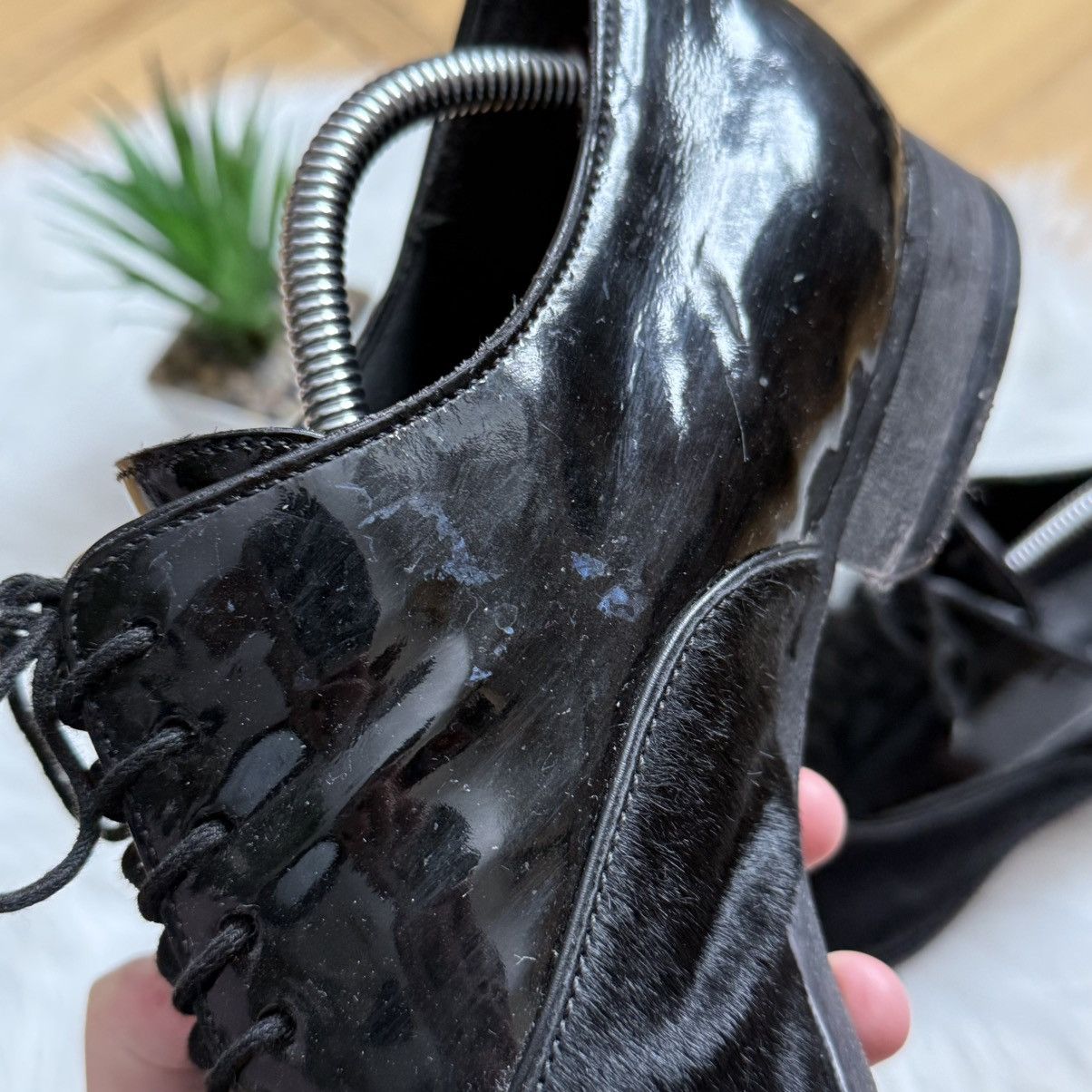 Dsquared2 📌 RARE Vintage Dsquared2 Pony Hair Derby Shoes Leather Size US 10 / EU 43 - 8 Thumbnail