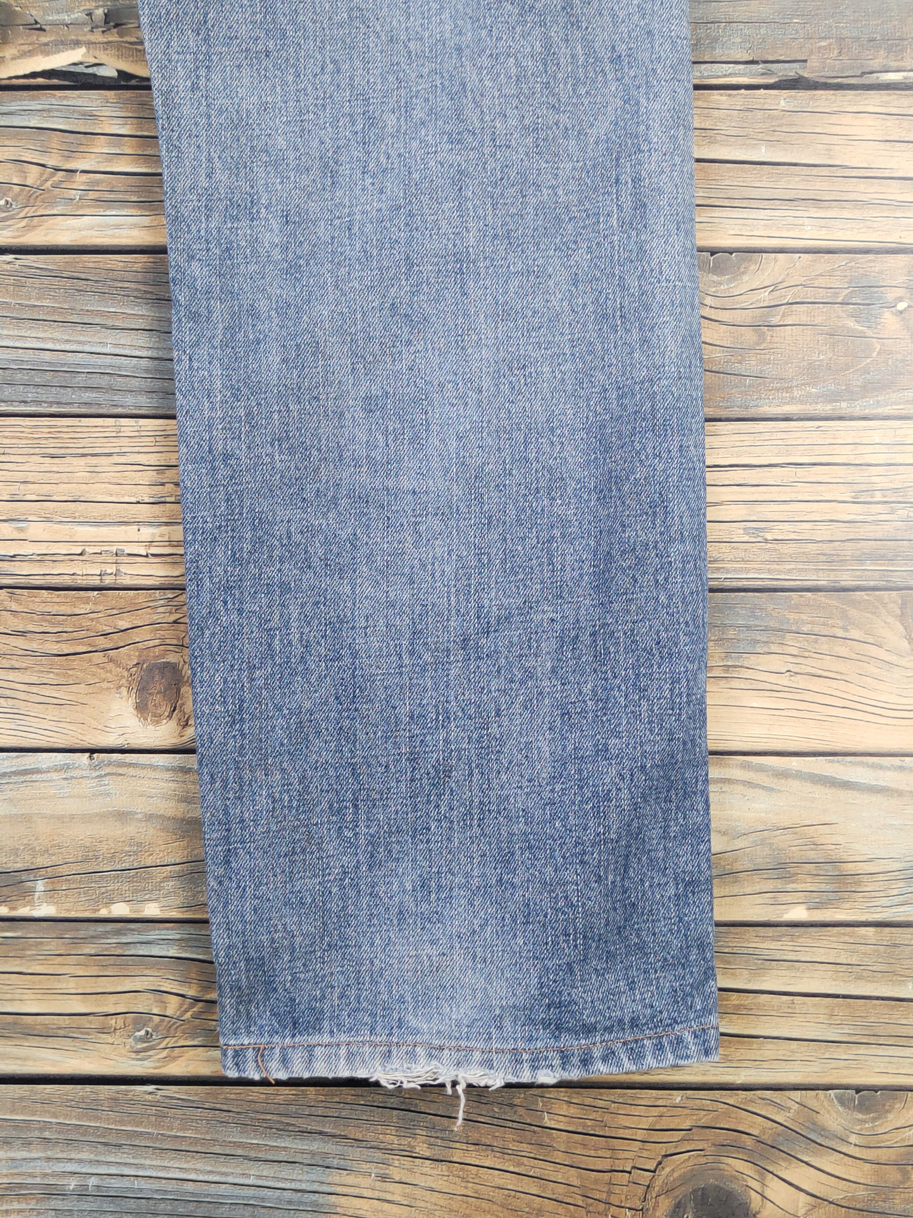 Vintage Bobson Blue Distressed Ripped denim Jeans #W1881 Size US 34 / EU 50 - 12 Thumbnail