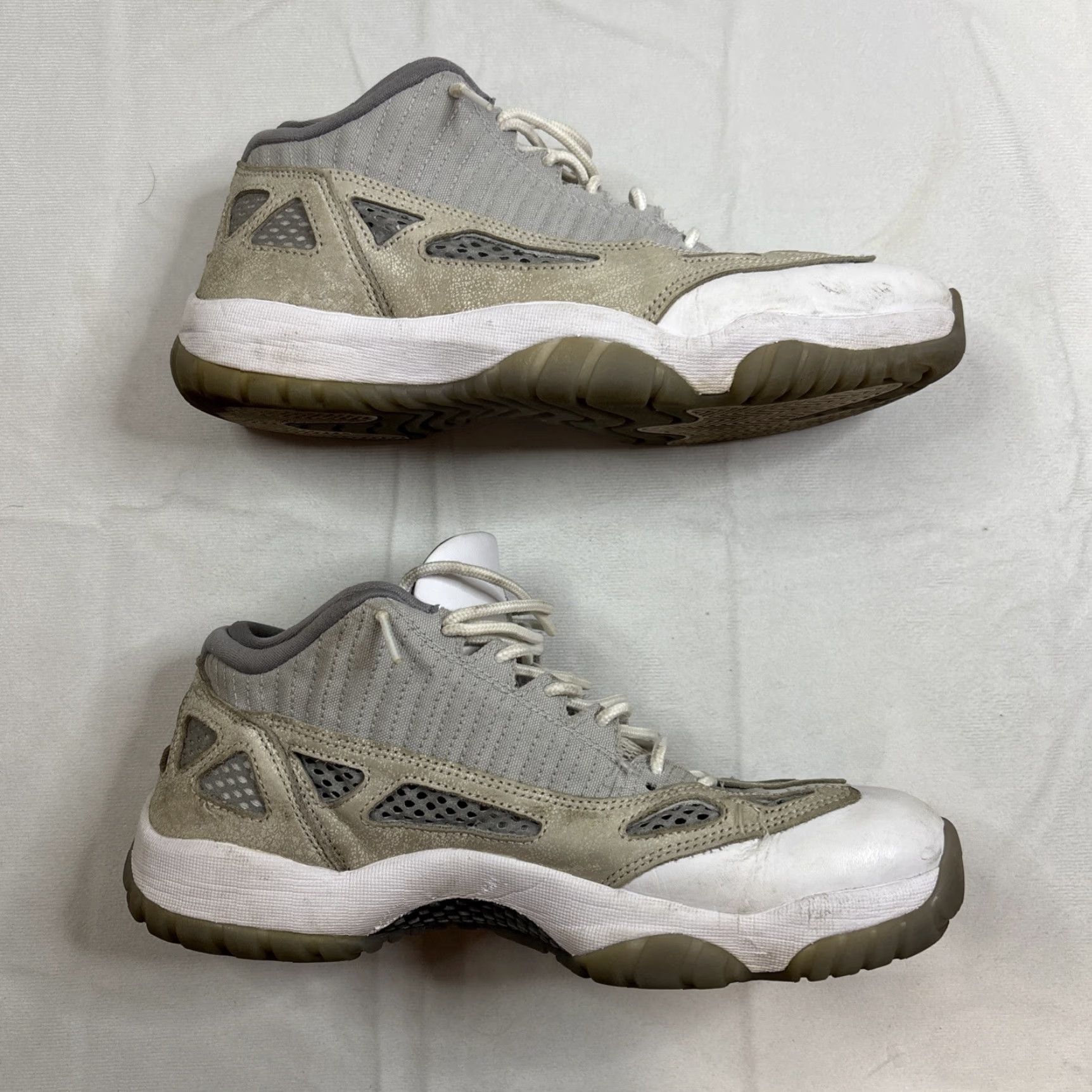 Jordan Brand Nike Air Jordan 11 Retro Low IE Light Orewood Mens Size 10 Sneaker Gray Leather Cushioned Breathable Rubber Low Top Basketball Shoes Size US 9 / EU 42 - 3 Thumbnail